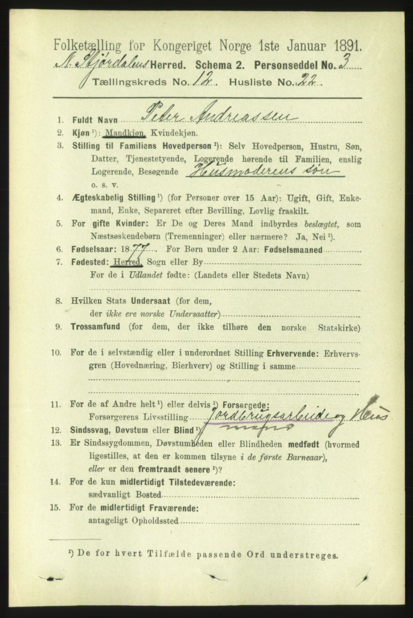 RA, 1891 census for 1714 Nedre Stjørdal, 1891, p. 6122