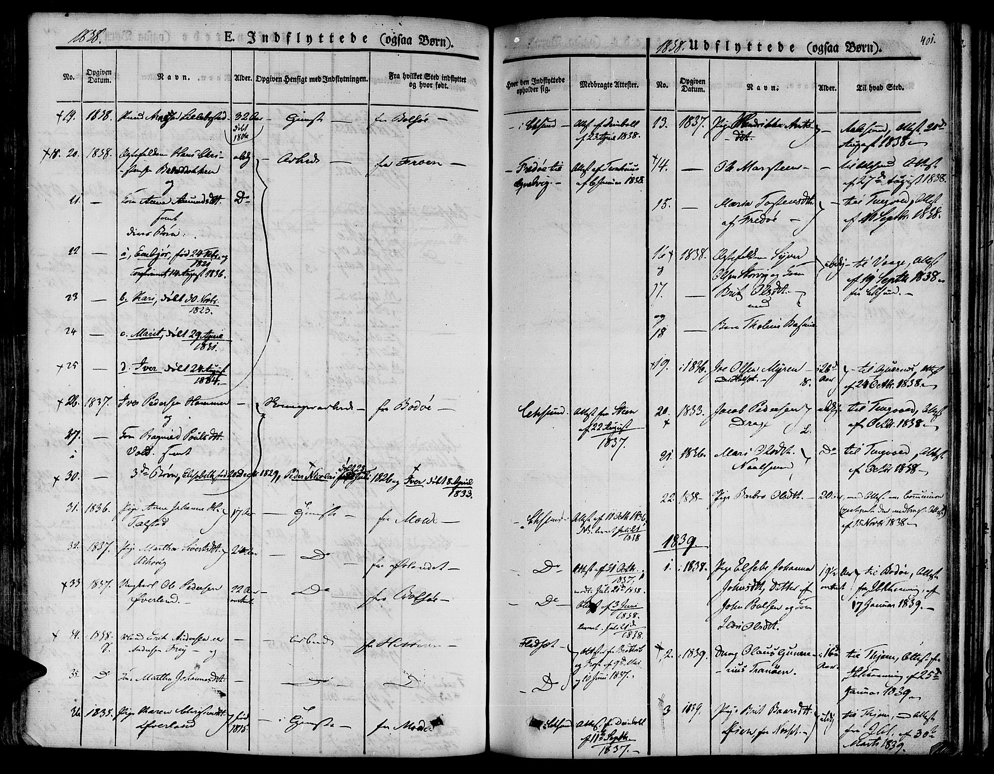 Ministerialprotokoller, klokkerbøker og fødselsregistre - Møre og Romsdal, SAT/A-1454/572/L0843: Parish register (official) no. 572A06, 1832-1842, p. 401