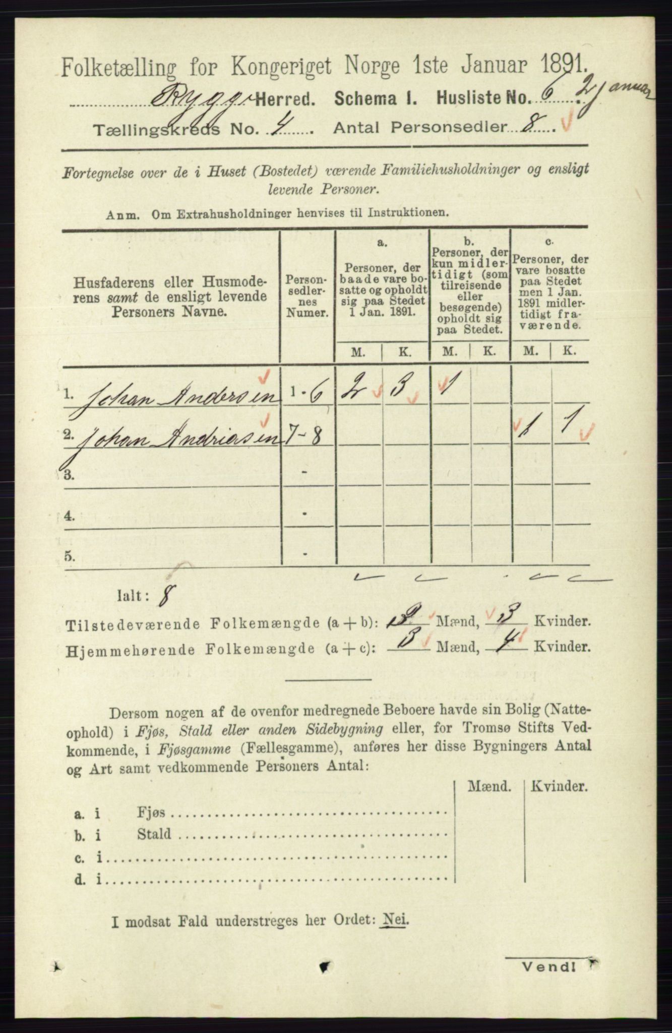 RA, 1891 census for 0136 Rygge, 1891, p. 2161