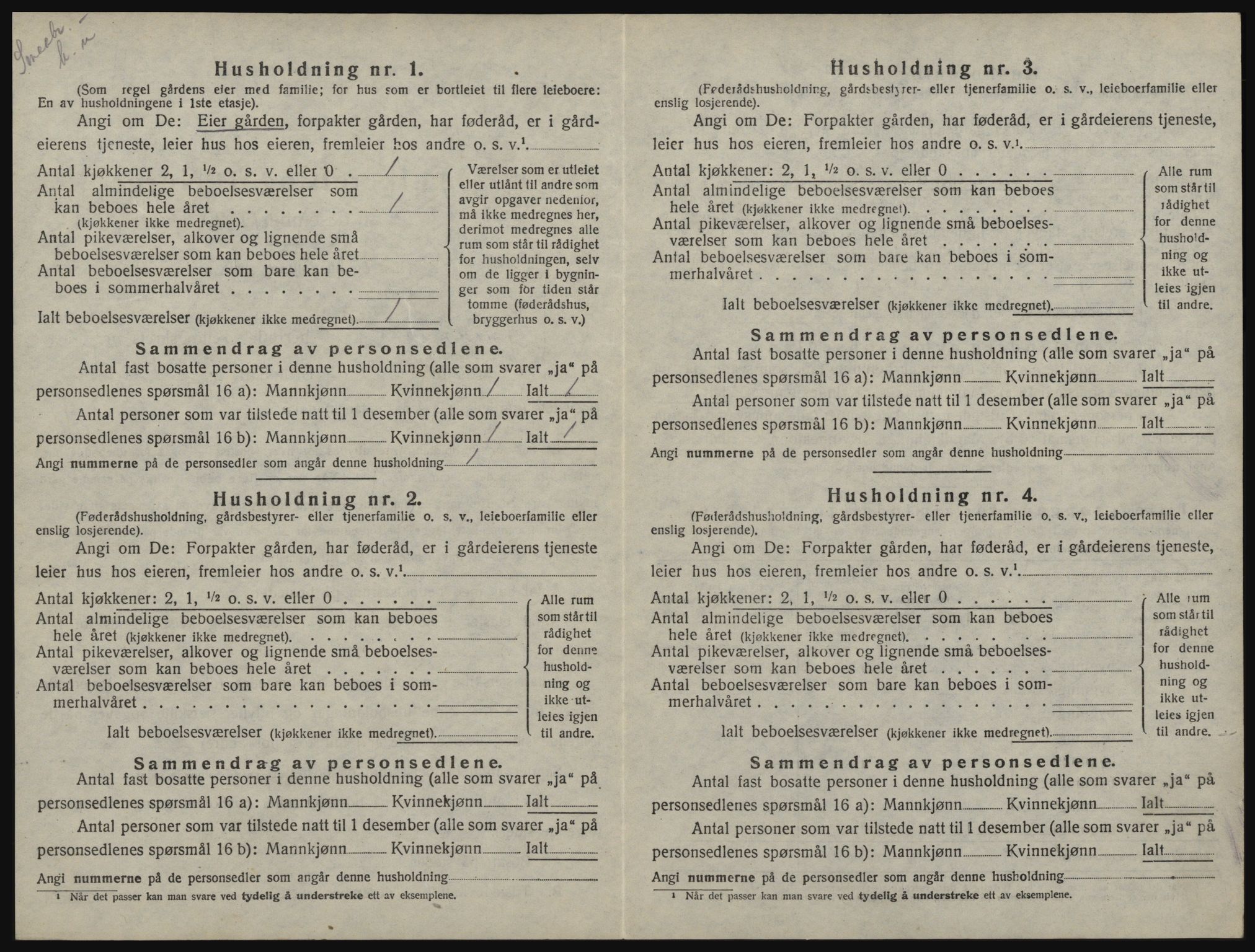 SAO, 1920 census for Øymark, 1920, p. 284