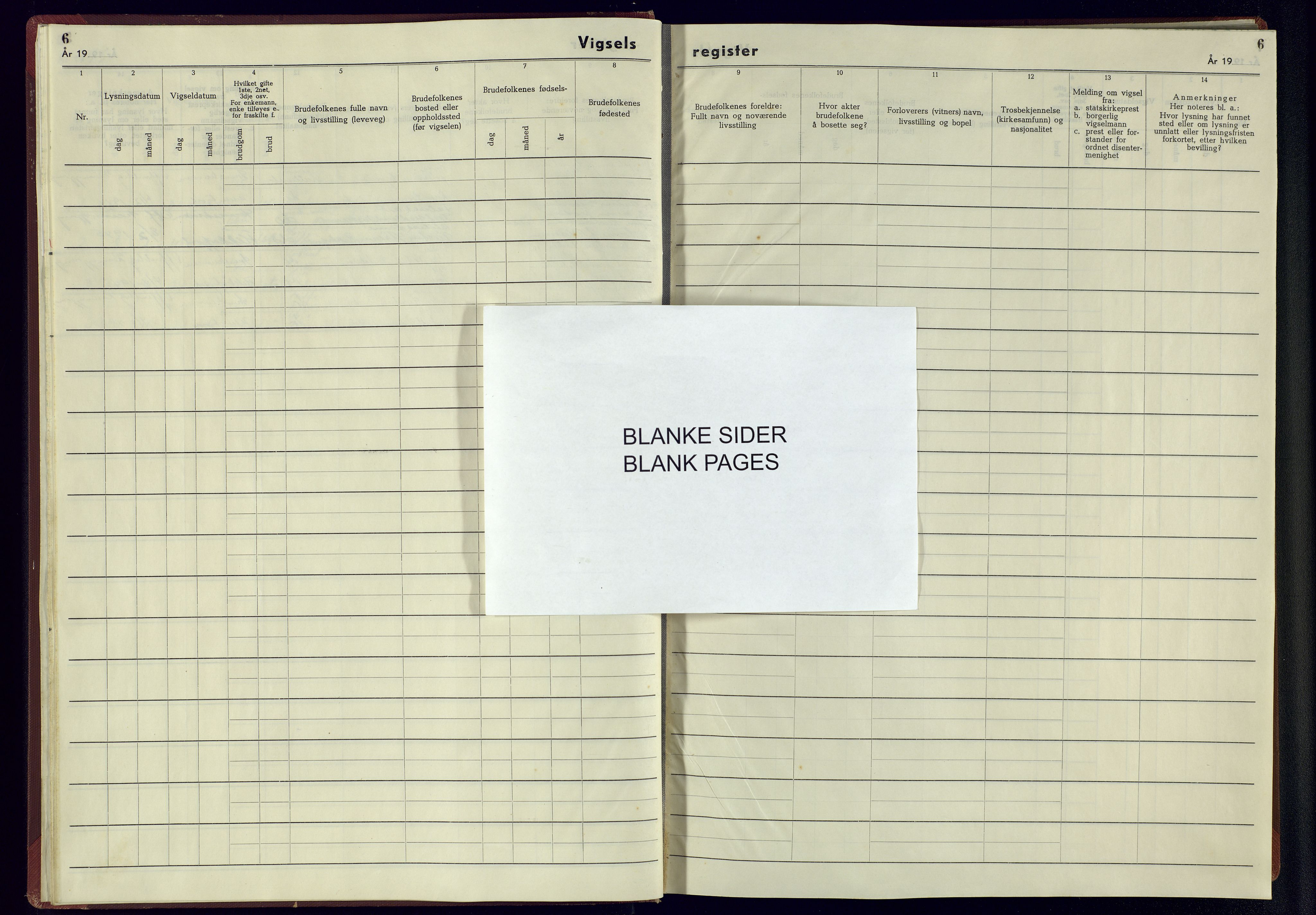 Flekkefjord sokneprestkontor, AV/SAK-1111-0012/J/Jb/L0005: Marriage register no. A-VI-6, 1942-1945