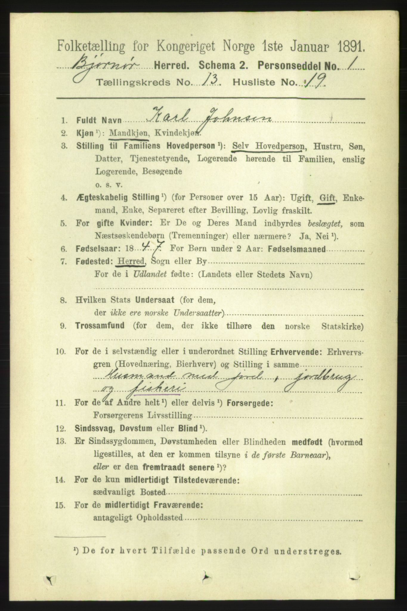 RA, 1891 census for 1632 Bjørnør, 1891, p. 5673