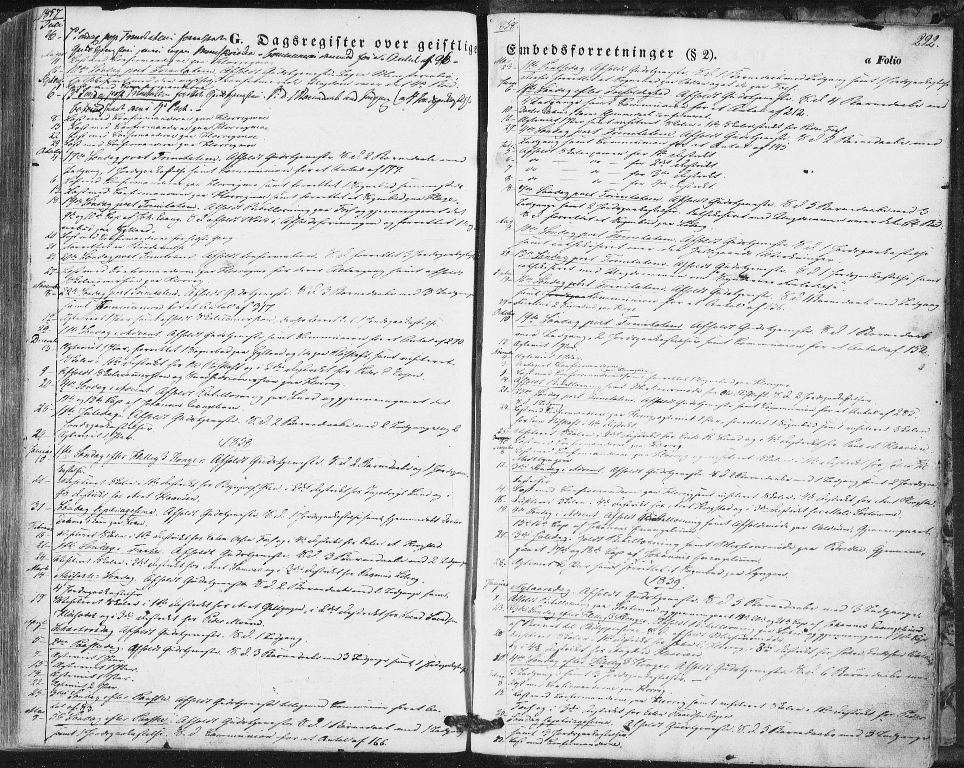 Ministerialprotokoller, klokkerbøker og fødselsregistre - Sør-Trøndelag, SAT/A-1456/692/L1103: Parish register (official) no. 692A03, 1849-1870, p. 292