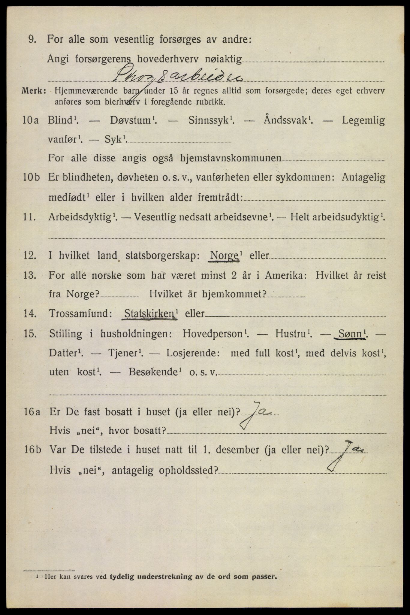 SAKO, 1920 census for Øvre Sandsvær, 1920, p. 3171