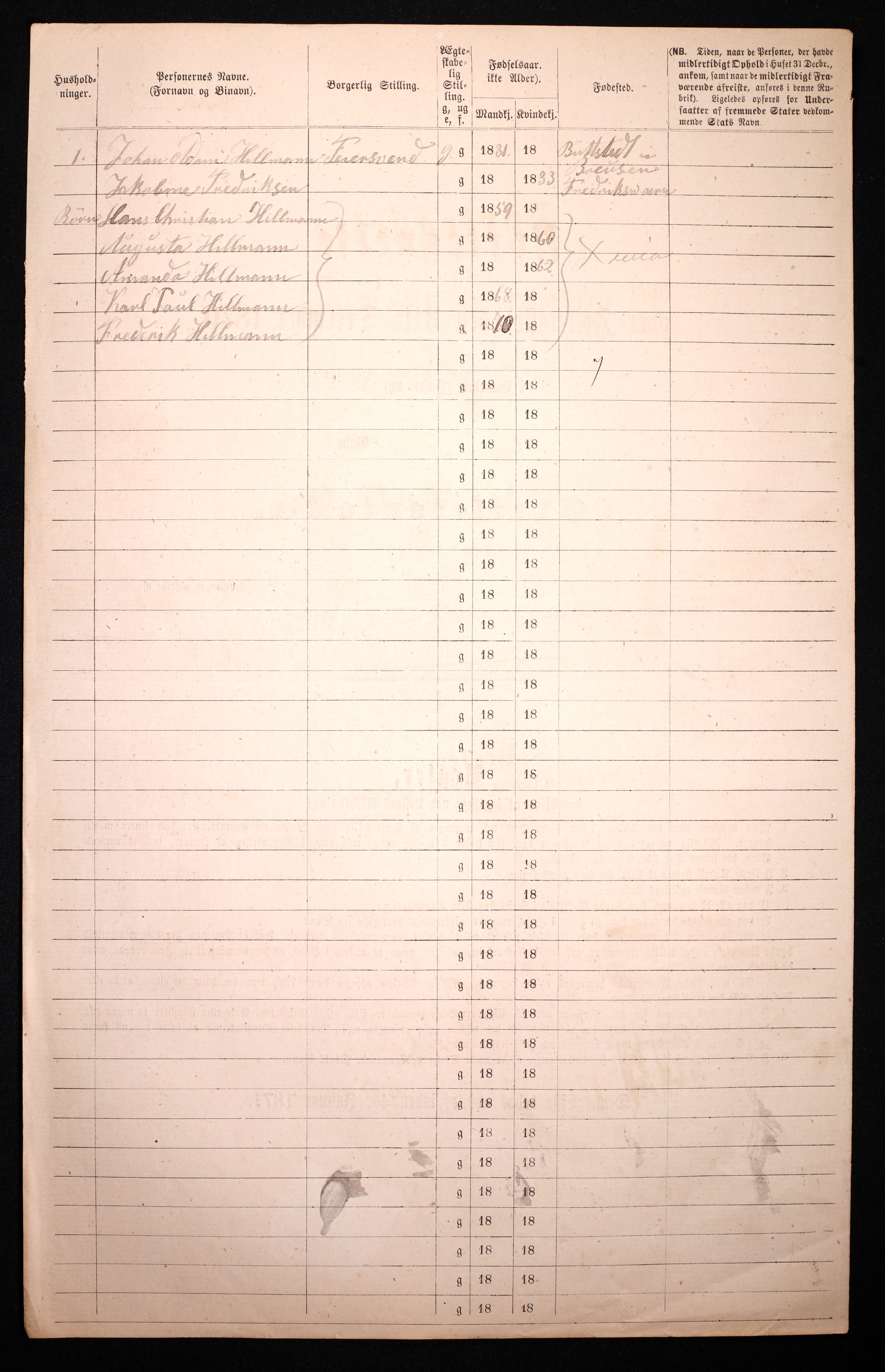 RA, 1870 census for 0301 Kristiania, 1870, p. 2663