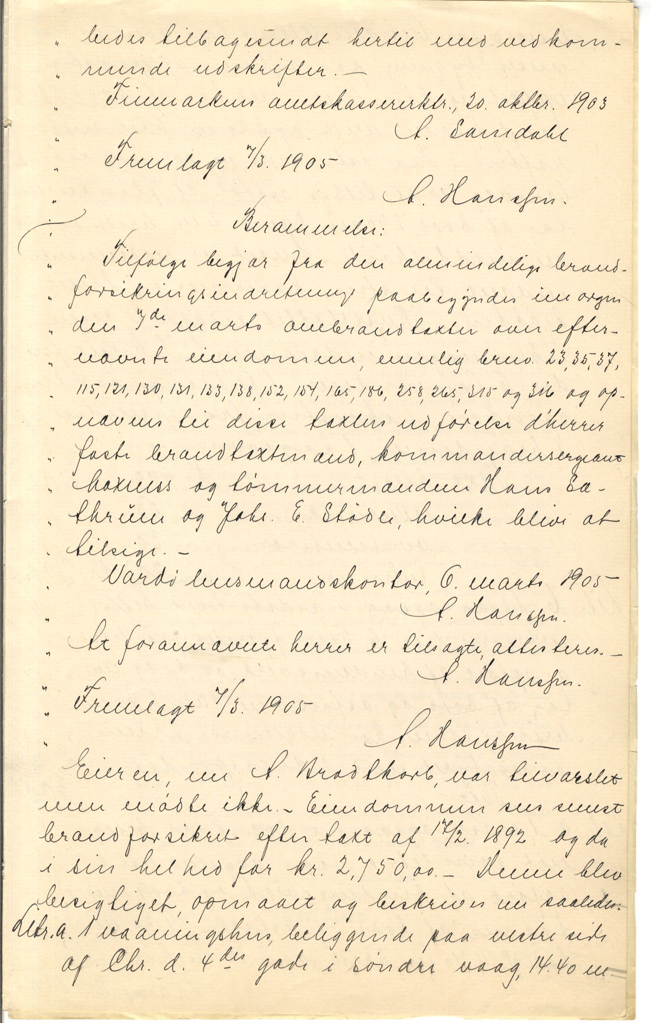 Brodtkorb handel A/S, VAMU/A-0001/Q/Qb/L0001: Skjøter og grunnbrev i Vardø by, 1822-1943, p. 429