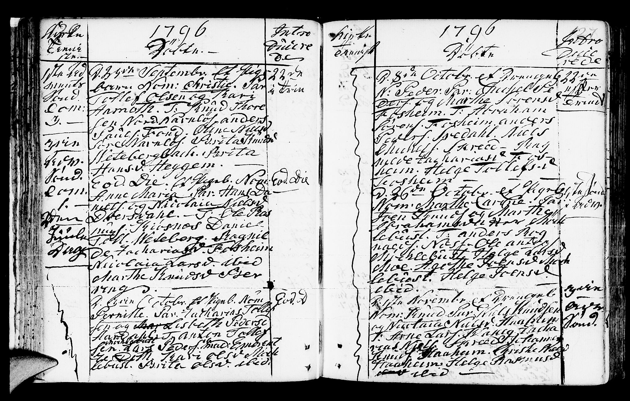 Jølster sokneprestembete, AV/SAB-A-80701/H/Haa/Haaa/L0006: Parish register (official) no. A 6, 1790-1821, p. 126-127