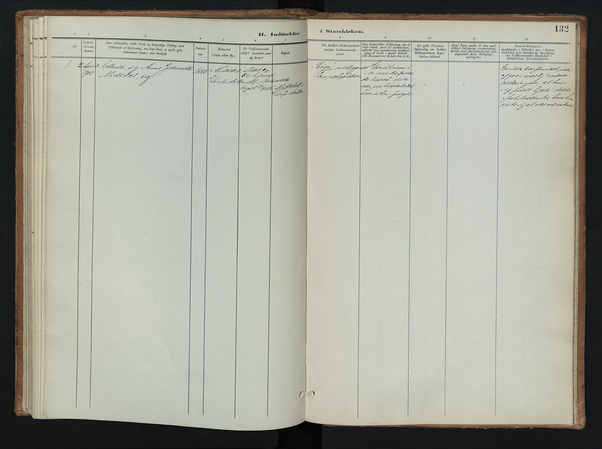 Tolga prestekontor, SAH/PREST-062/K/L0010: Parish register (official) no. 10, 1901-1915, p. 132