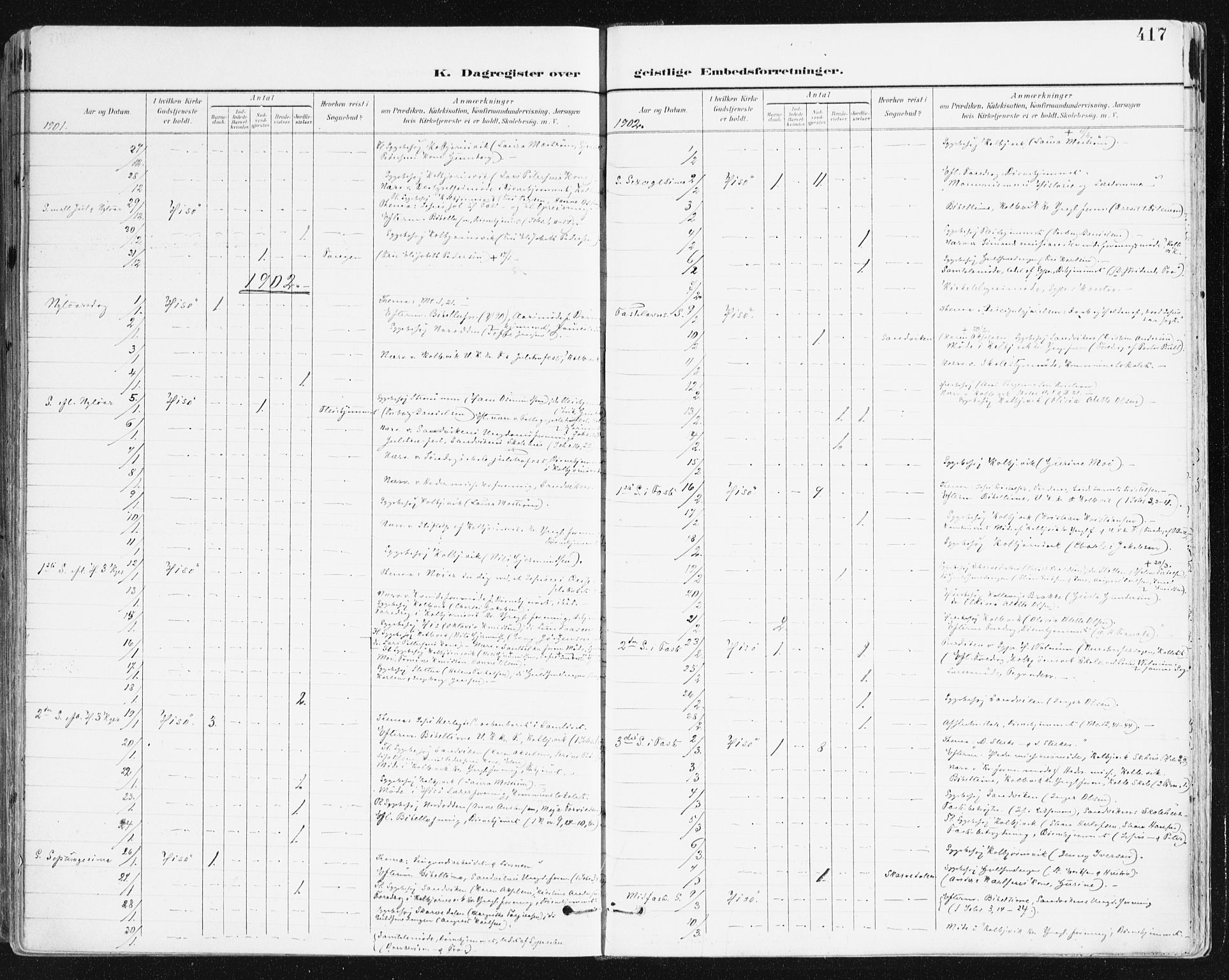 Hisøy sokneprestkontor, AV/SAK-1111-0020/F/Fa/L0004: Parish register (official) no. A 4, 1895-1917, p. 417