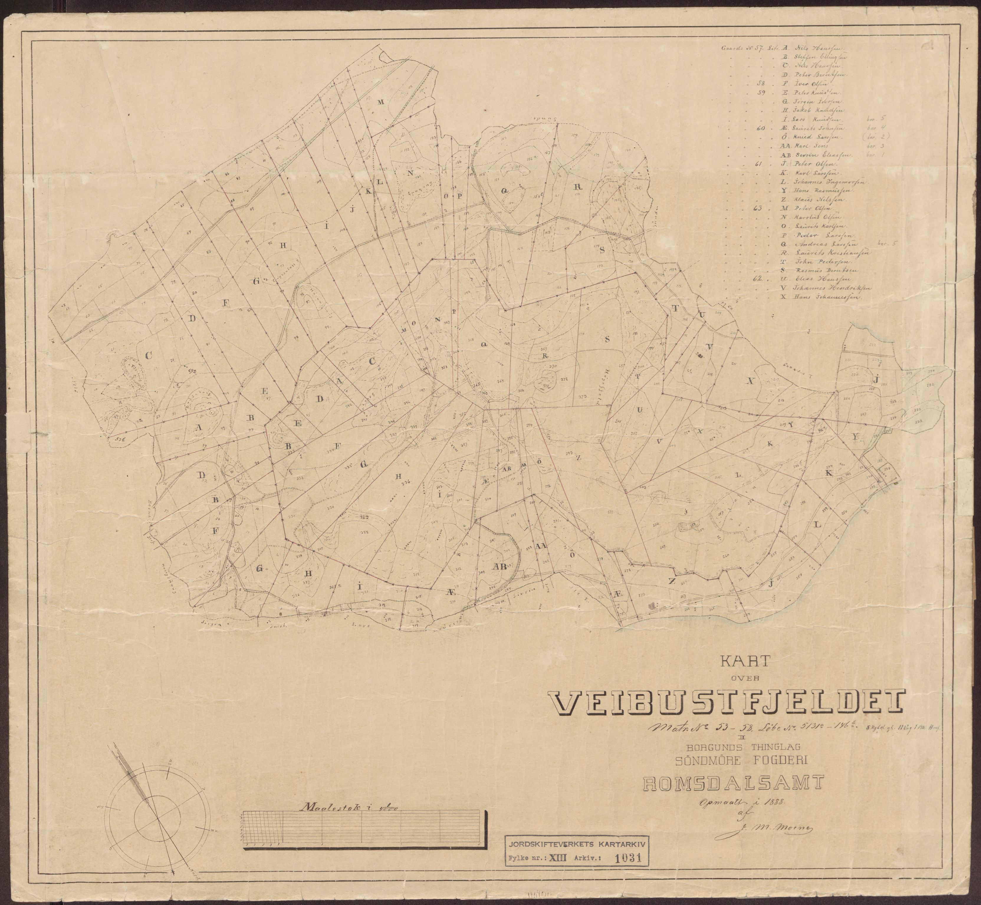 Jordskifteverkets kartarkiv, RA/S-3929/T, 1859-1988, p. 1232