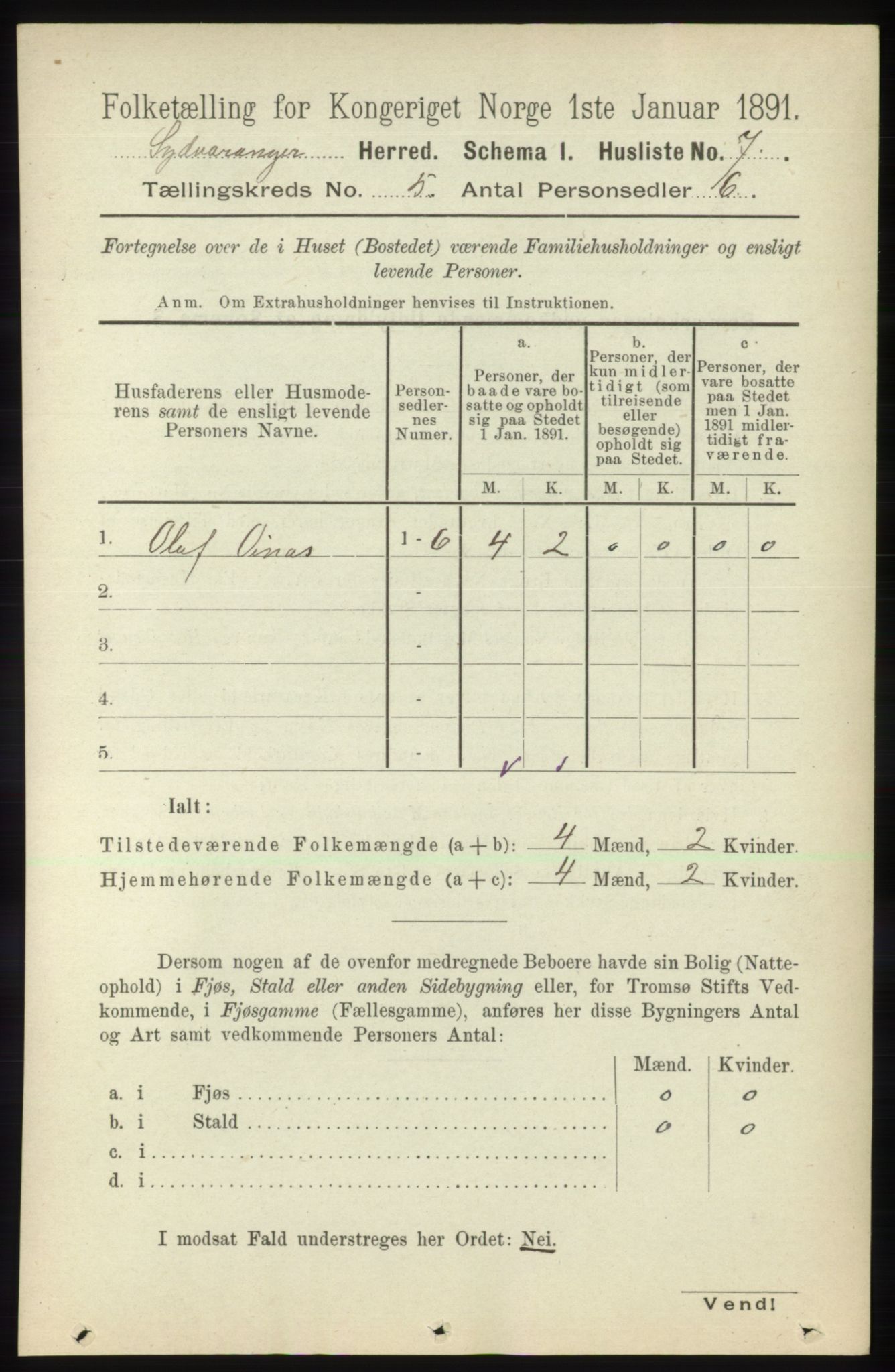 RA, 1891 census for 2030 Sør-Varanger, 1891, p. 1526