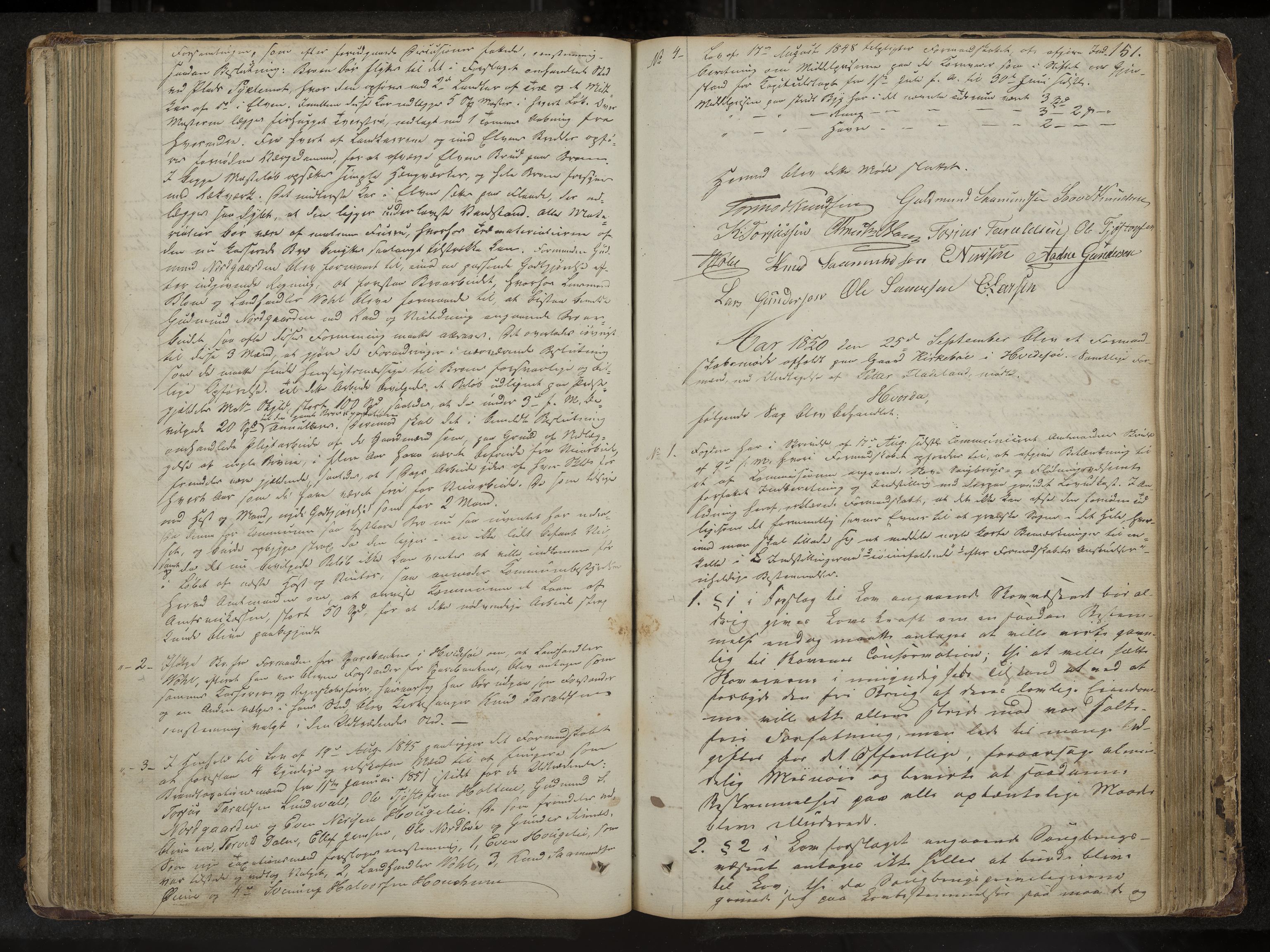 Kviteseid formannskap og sentraladministrasjon, IKAK/0829021/A/Aa/L0001: Møtebok med register, 1837-1866, p. 151