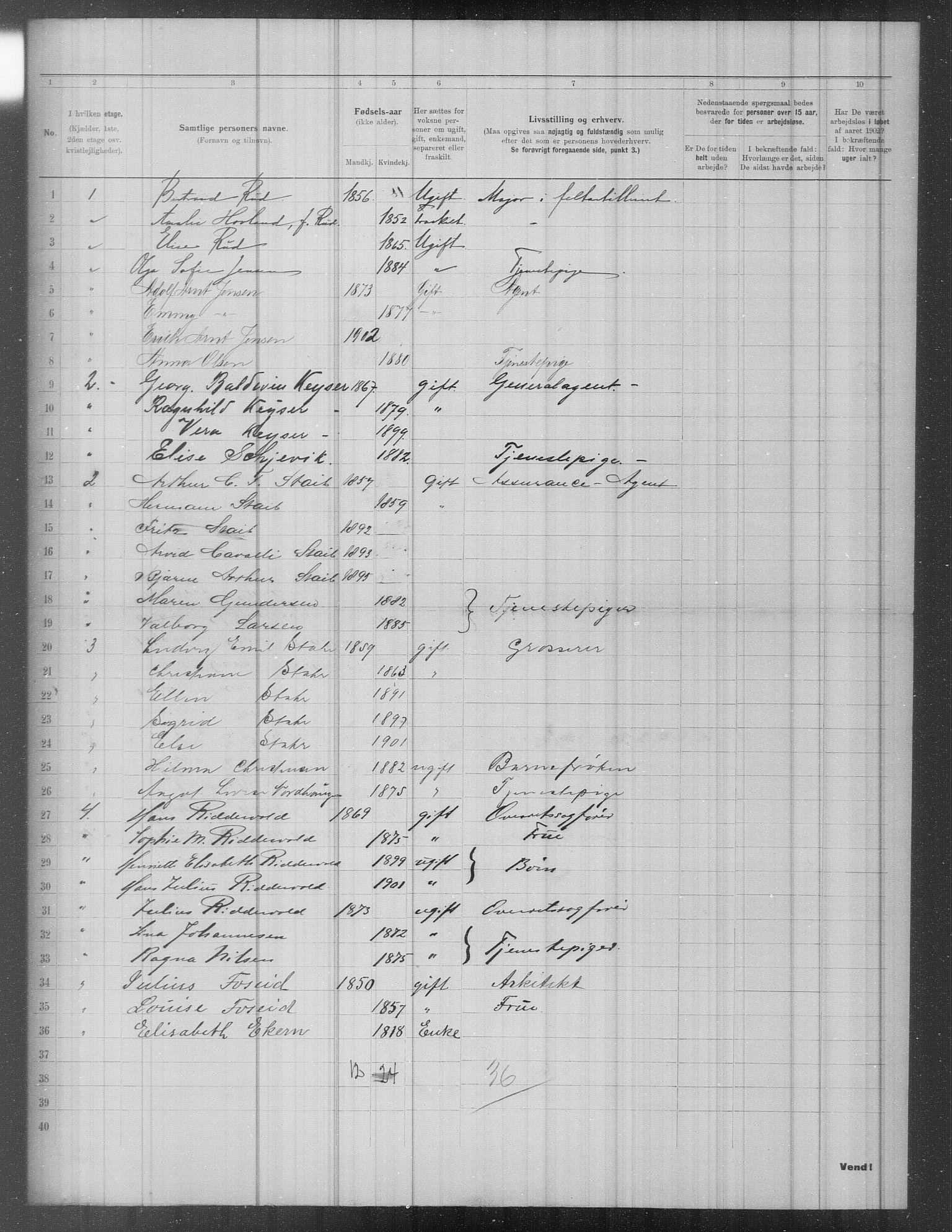 OBA, Municipal Census 1902 for Kristiania, 1902, p. 1297