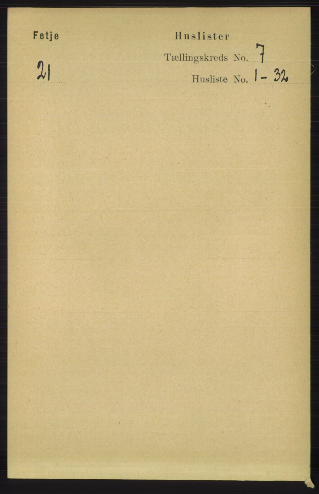 RA, 1891 census for 1222 Fitjar, 1891, p. 2745