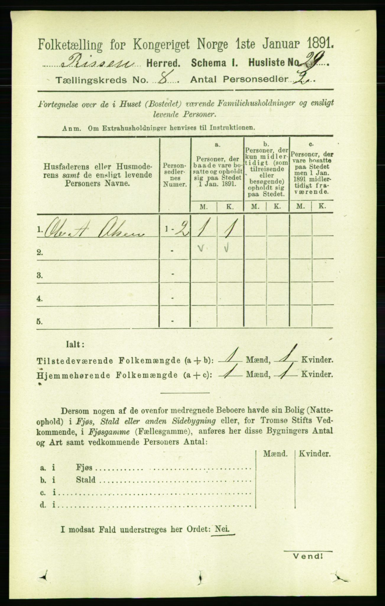 RA, 1891 census for 1624 Rissa, 1891, p. 4590