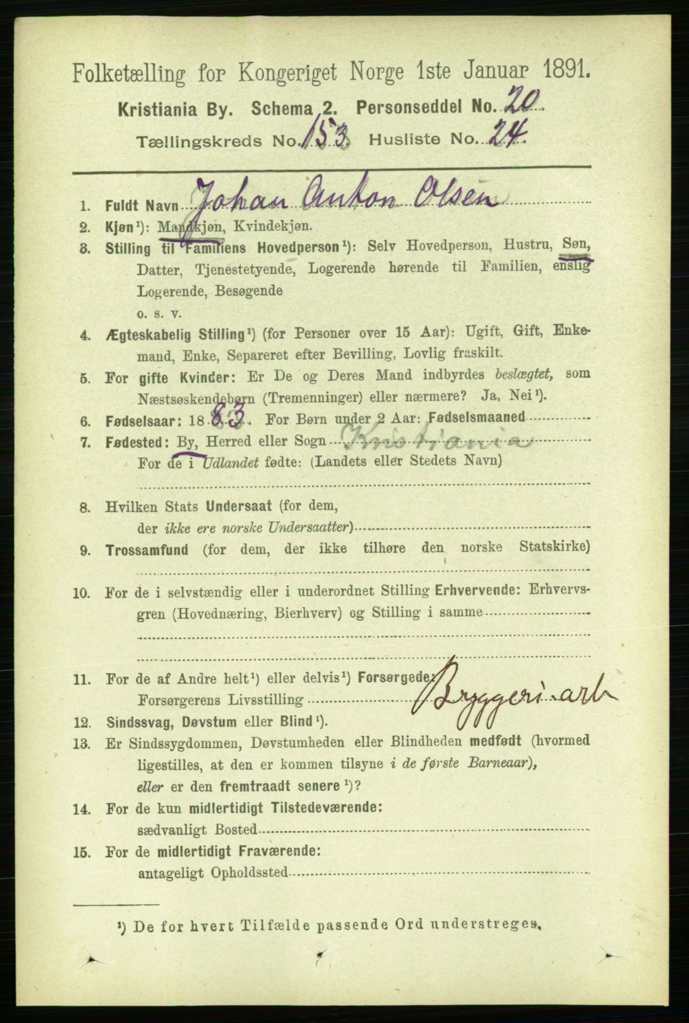 RA, 1891 census for 0301 Kristiania, 1891, p. 86796