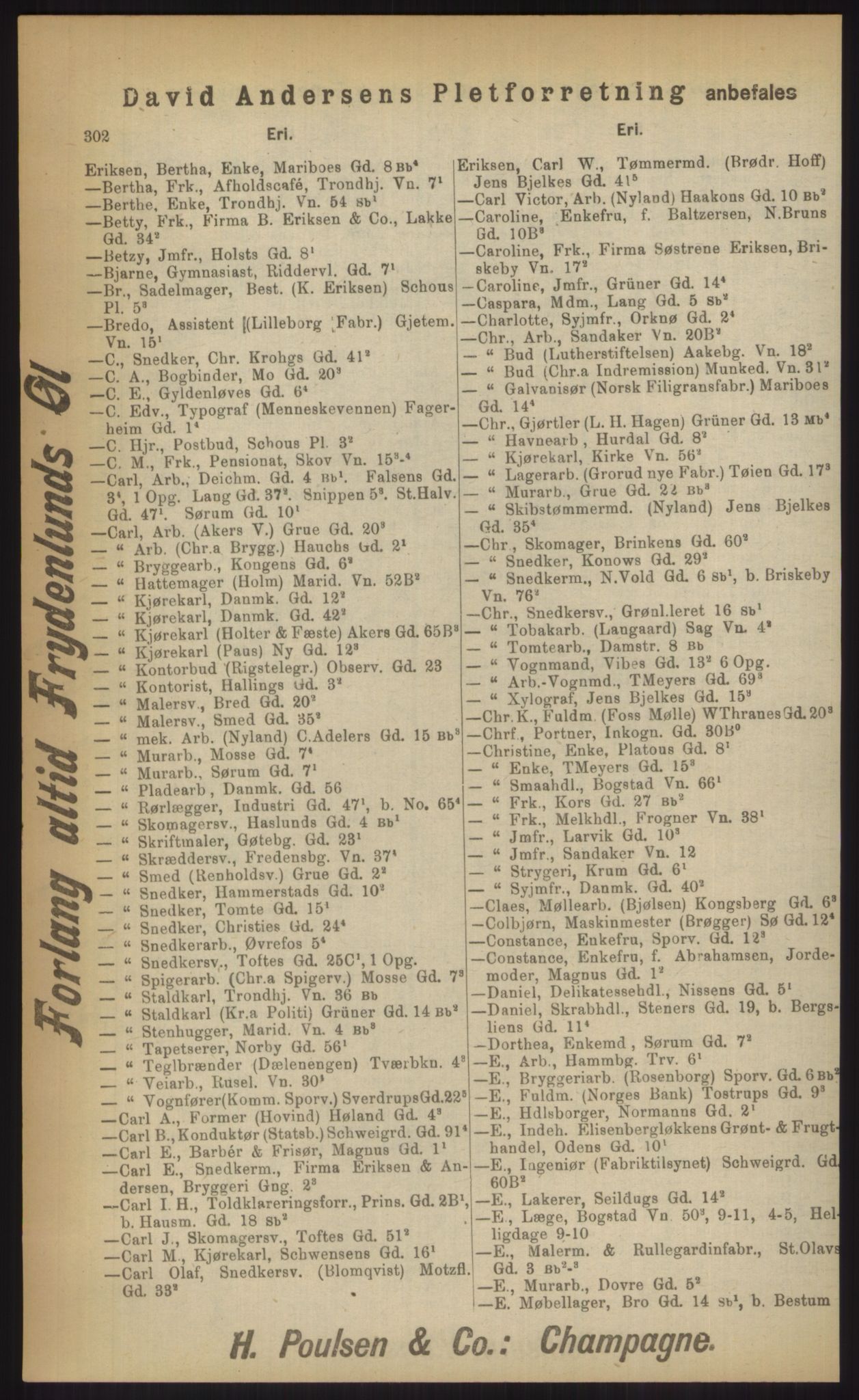 Kristiania/Oslo adressebok, PUBL/-, 1903, p. 302