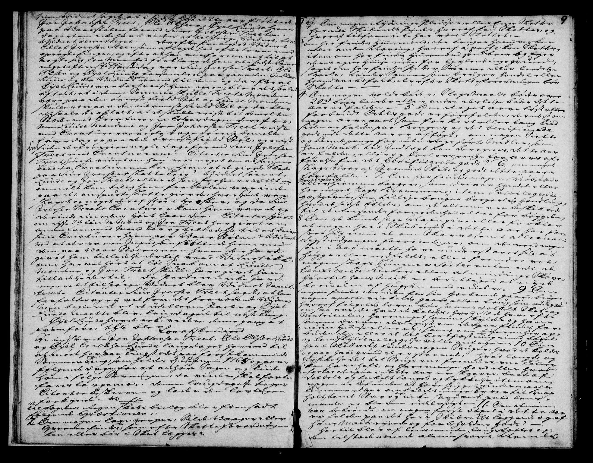 Ytre Sogn tingrett, AV/SAB-A-2601/1/F/Fa/L0036: Tingbok (justisprotokoll), 1764-1765, p. 8b-9a