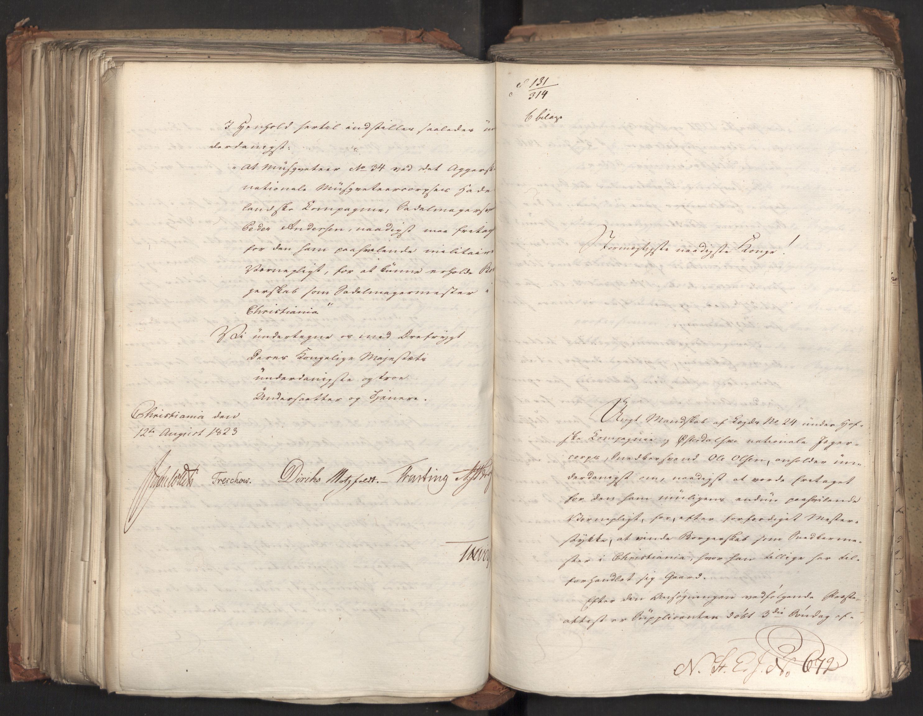 Statsrådsavdelingen i Stockholm, AV/RA-S-1003/D/Da/L0035: Regjeringsinnstillinger nr. 541-840, 1823, p. 338