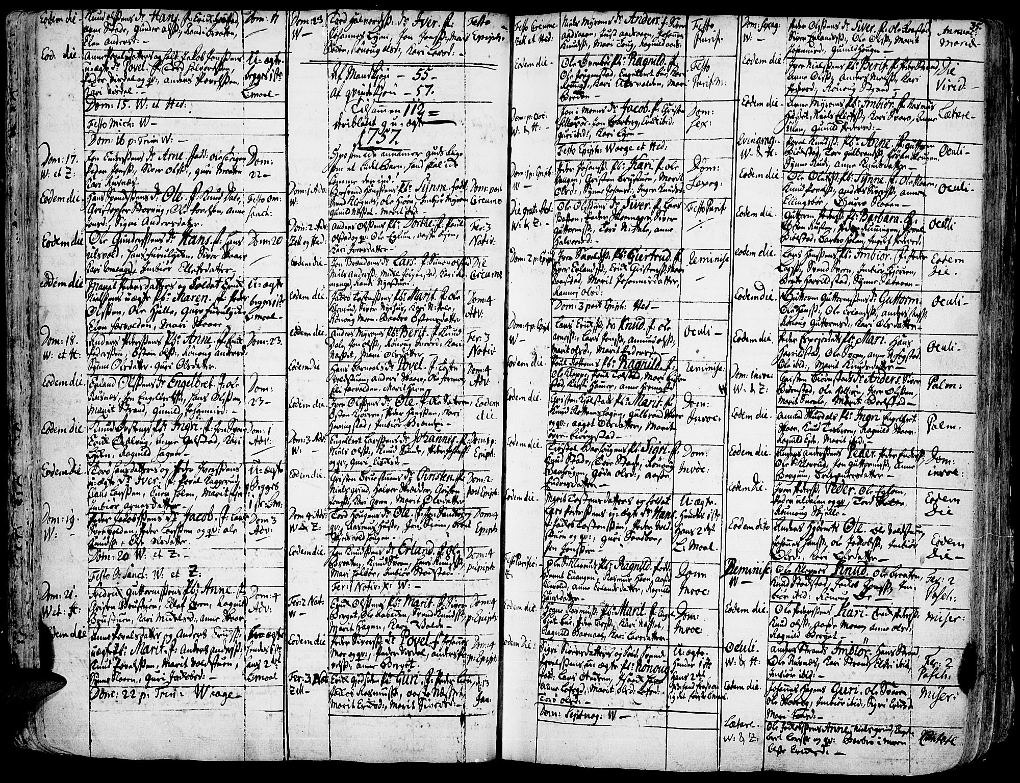 Vågå prestekontor, SAH/PREST-076/H/Ha/Haa/L0001: Parish register (official) no. 1, 1739-1810, p. 35