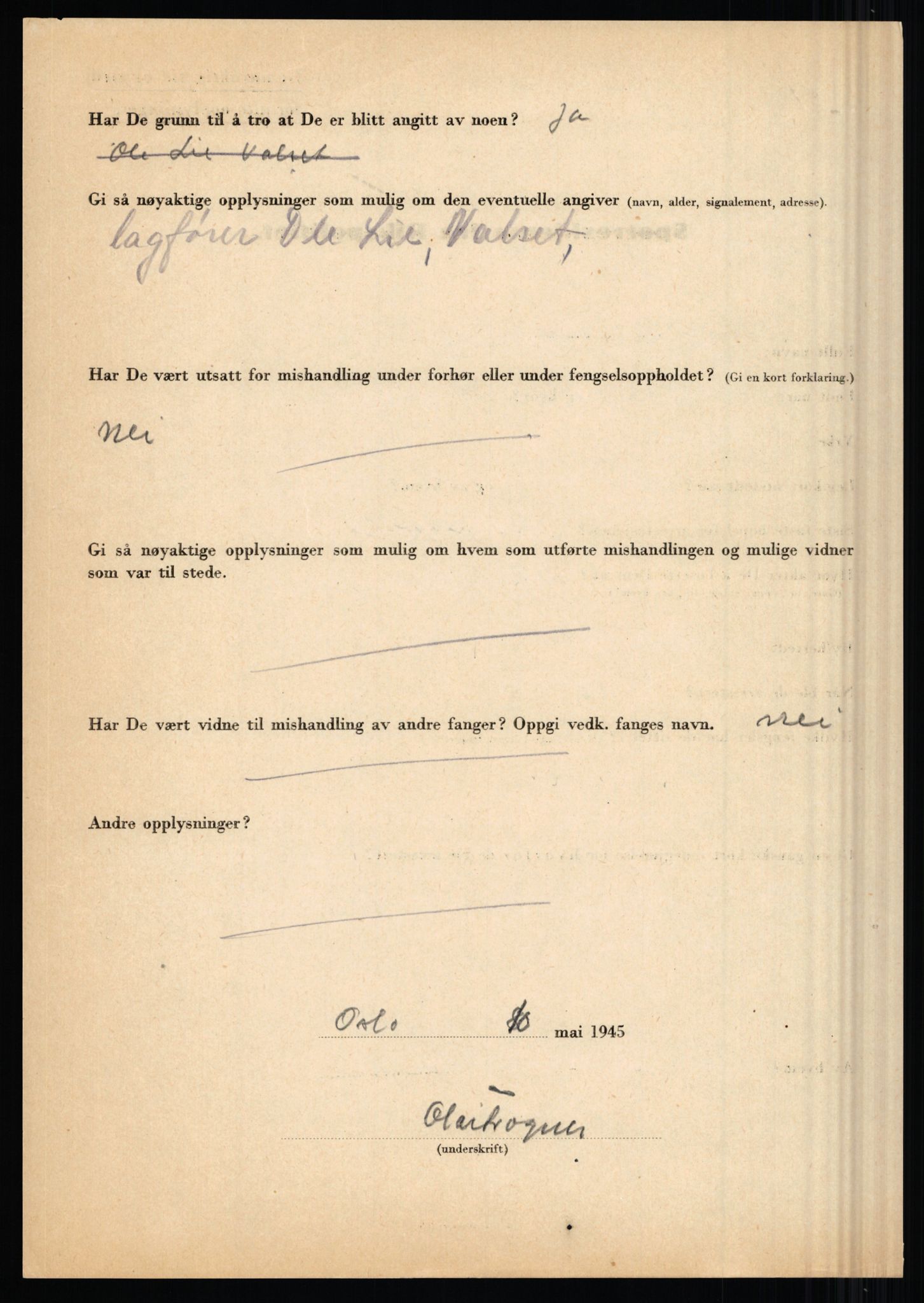 Rikspolitisjefen, AV/RA-S-1560/L/L0004: Eriksen, Alf - Geving, Øivind, 1940-1945, p. 898