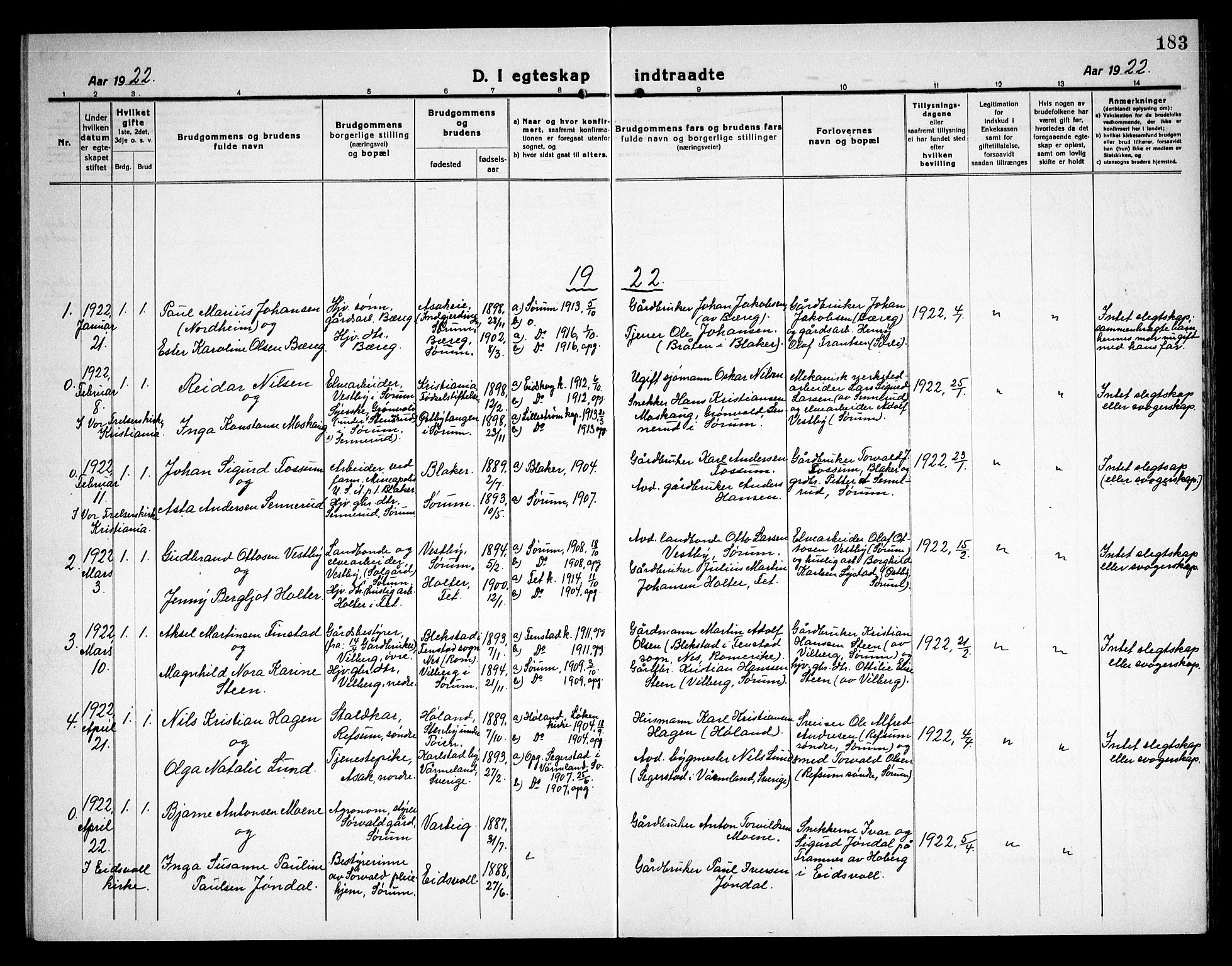 Sørum prestekontor Kirkebøker, AV/SAO-A-10303/G/Ga/L0008: Parish register (copy) no. I 8, 1917-1934, p. 183