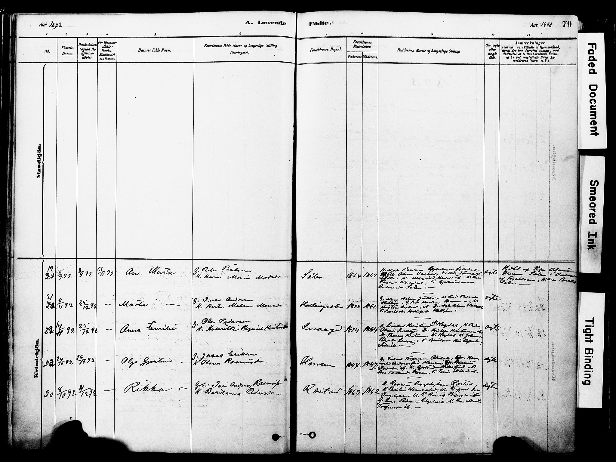 Ministerialprotokoller, klokkerbøker og fødselsregistre - Møre og Romsdal, AV/SAT-A-1454/560/L0721: Parish register (official) no. 560A05, 1878-1917, p. 79