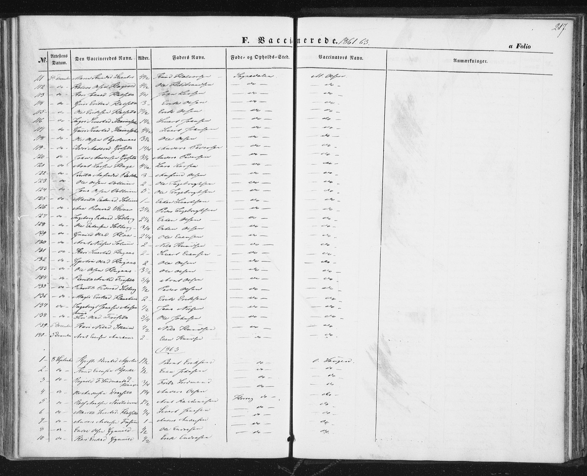 Ministerialprotokoller, klokkerbøker og fødselsregistre - Sør-Trøndelag, SAT/A-1456/689/L1038: Parish register (official) no. 689A03, 1848-1872, p. 217