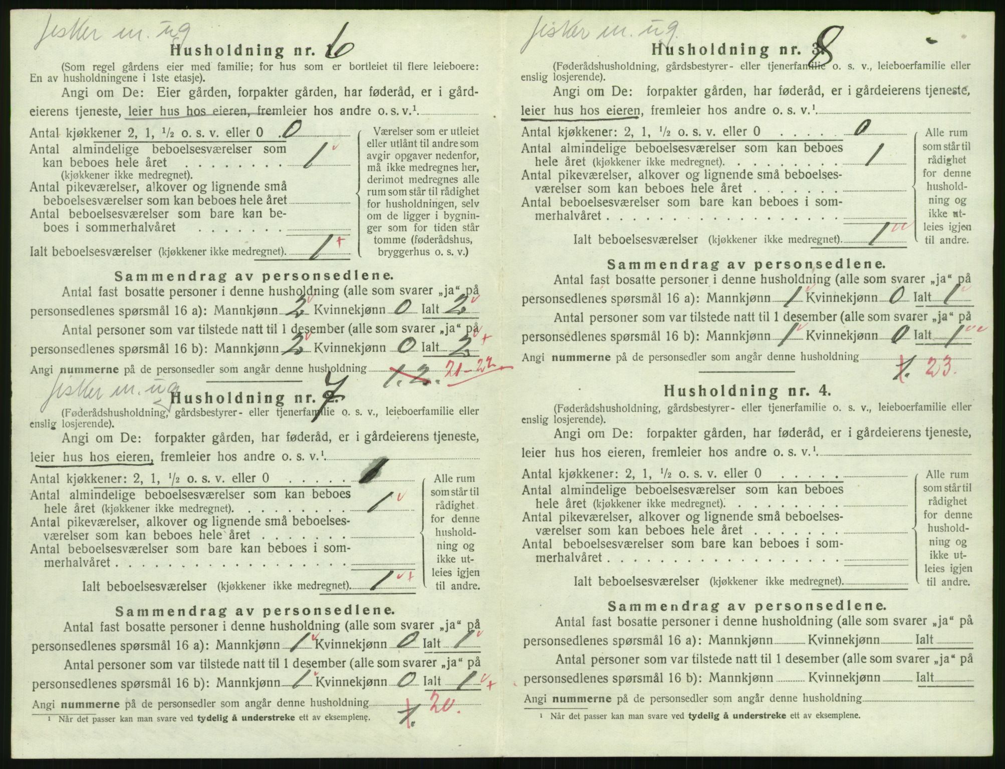 RA, 1920 census: Additional forms, 1920, p. 24