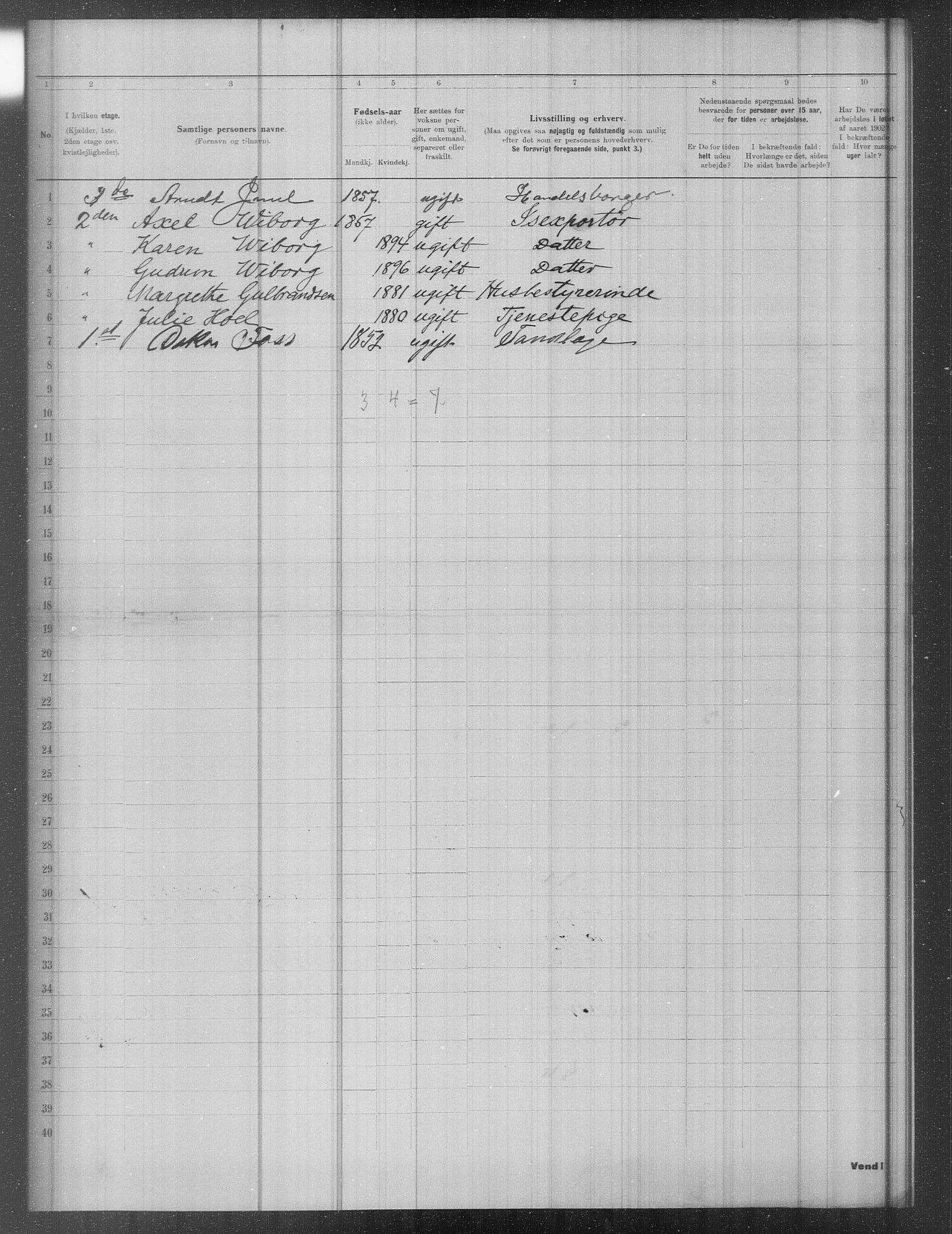 OBA, Municipal Census 1902 for Kristiania, 1902, p. 12647