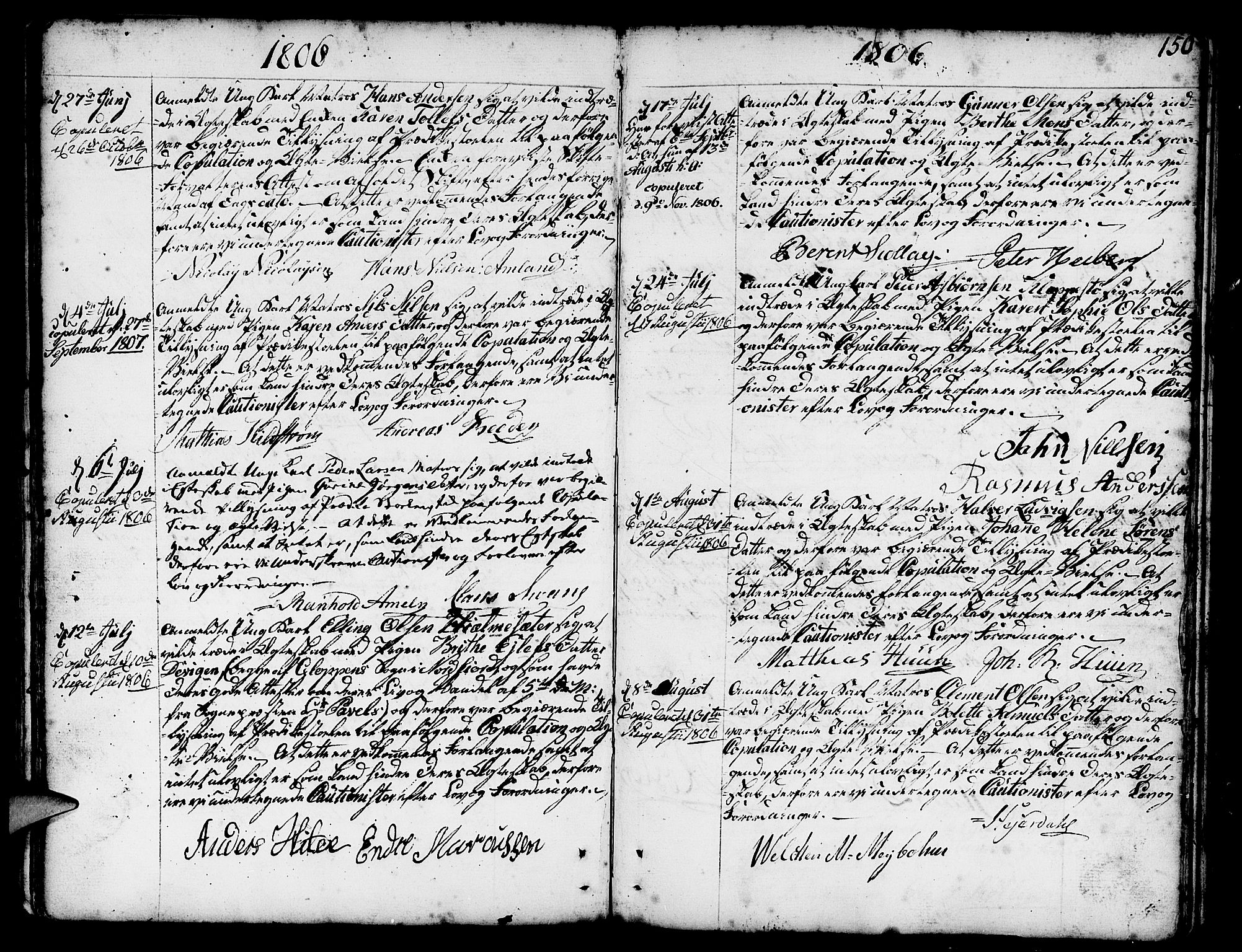 Nykirken Sokneprestembete, SAB/A-77101/H/Haa/L0008: Parish register (official) no. A 8, 1776-1814, p. 150
