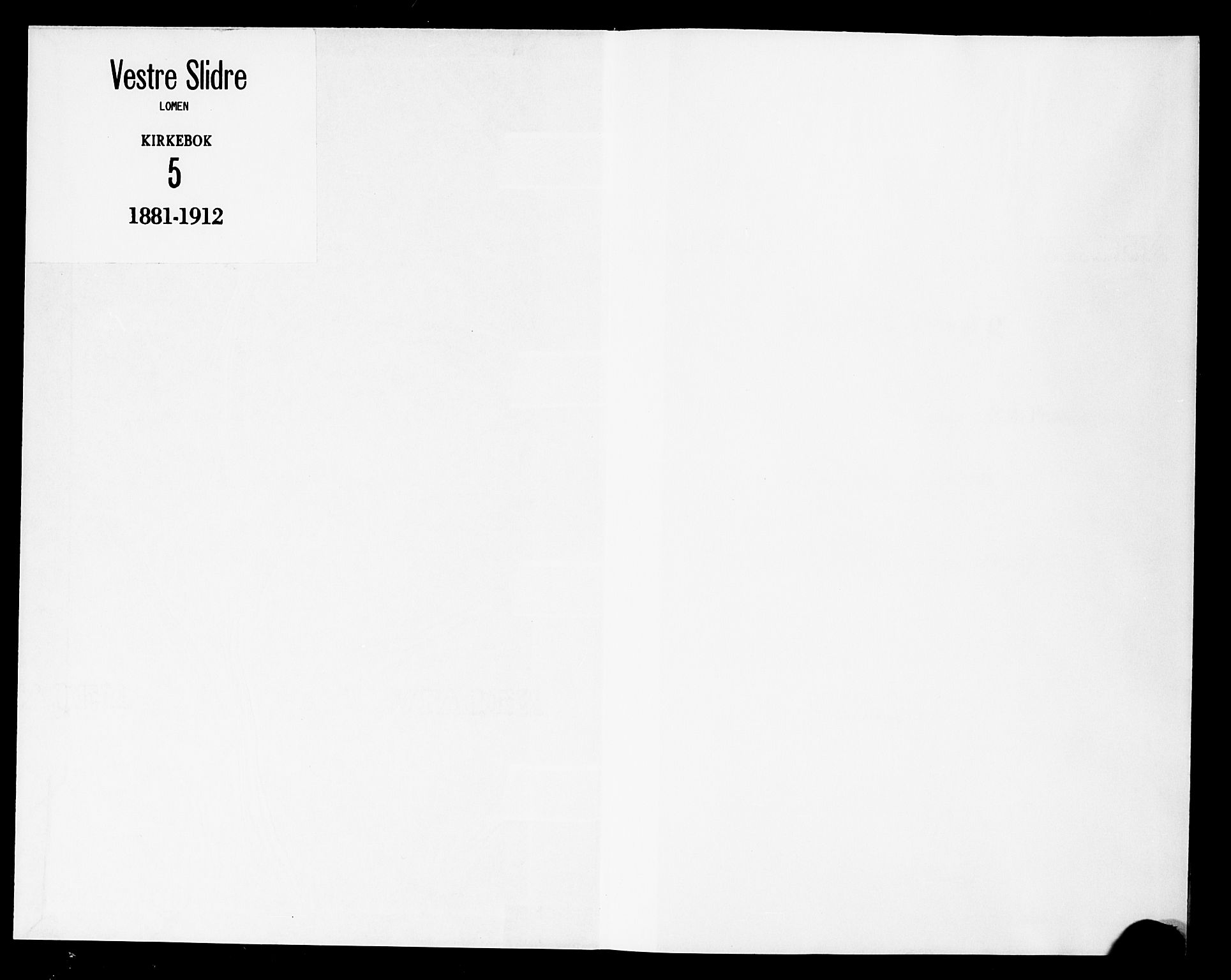 Vestre Slidre prestekontor, SAH/PREST-136/H/Ha/Haa/L0005: Parish register (official) no. 5, 1881-1912