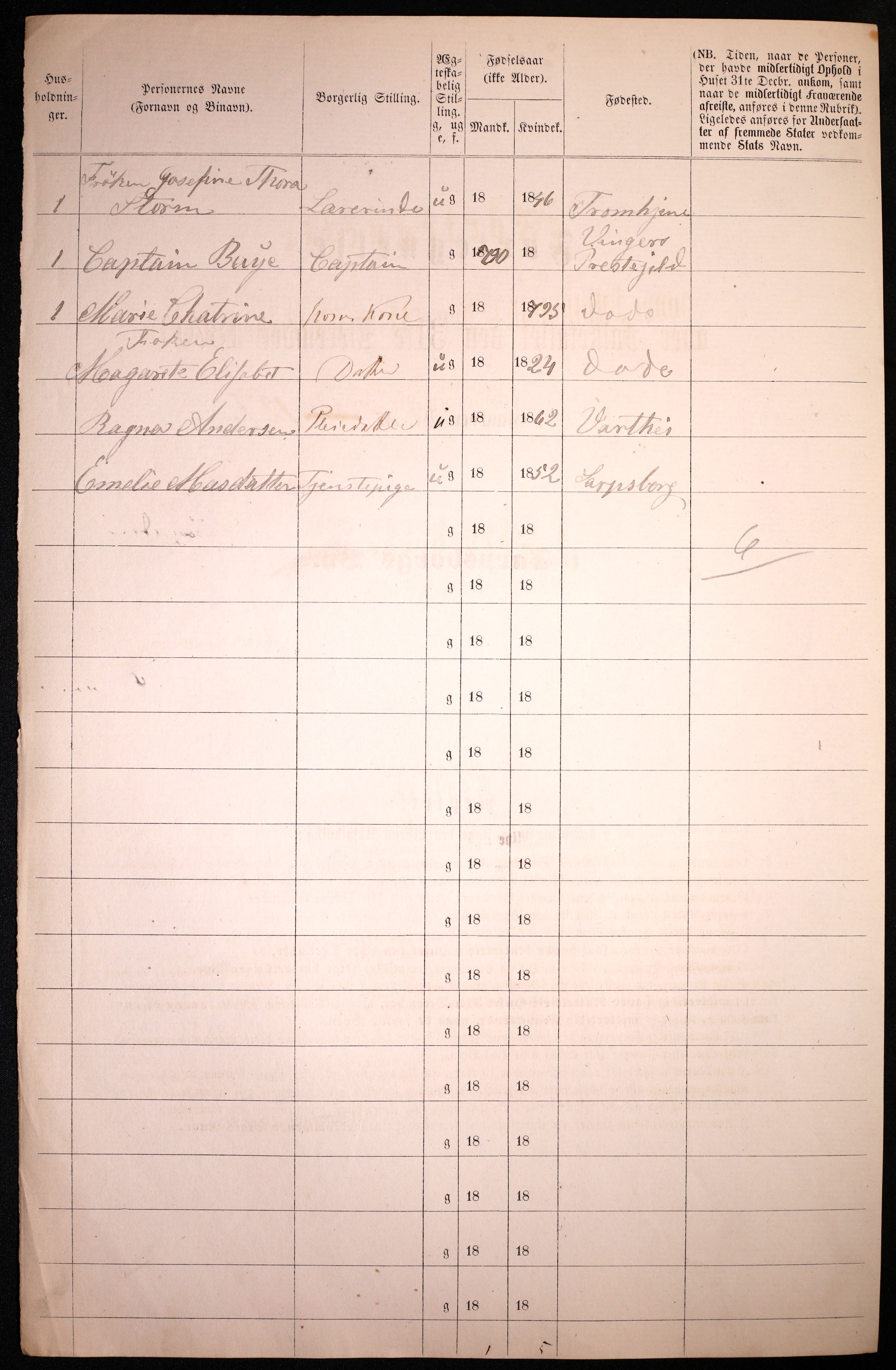 RA, 1870 census for 0102 Sarpsborg, 1870, p. 498