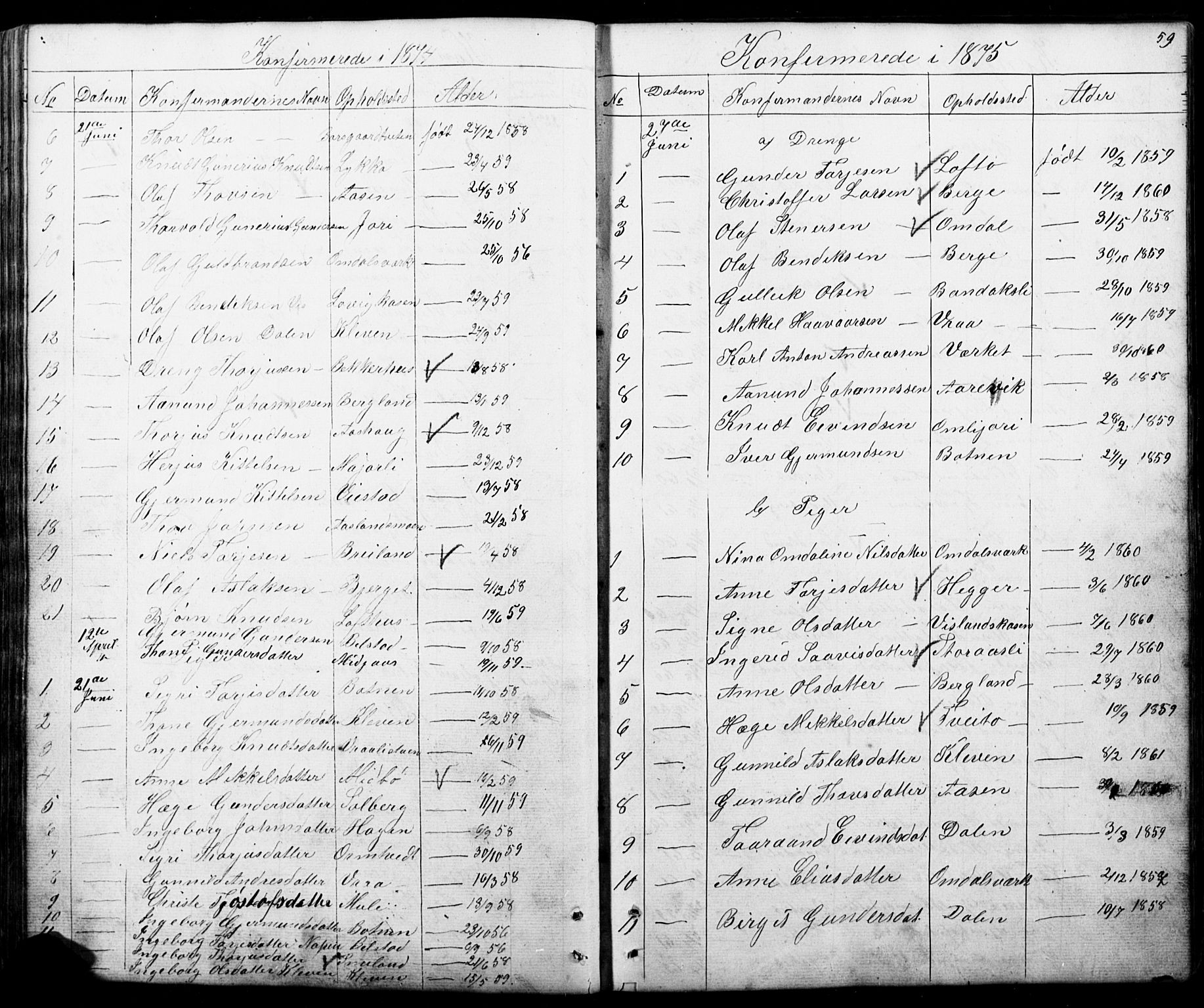 Mo kirkebøker, SAKO/A-286/G/Gb/L0002: Parish register (copy) no. II 2, 1851-1890, p. 59