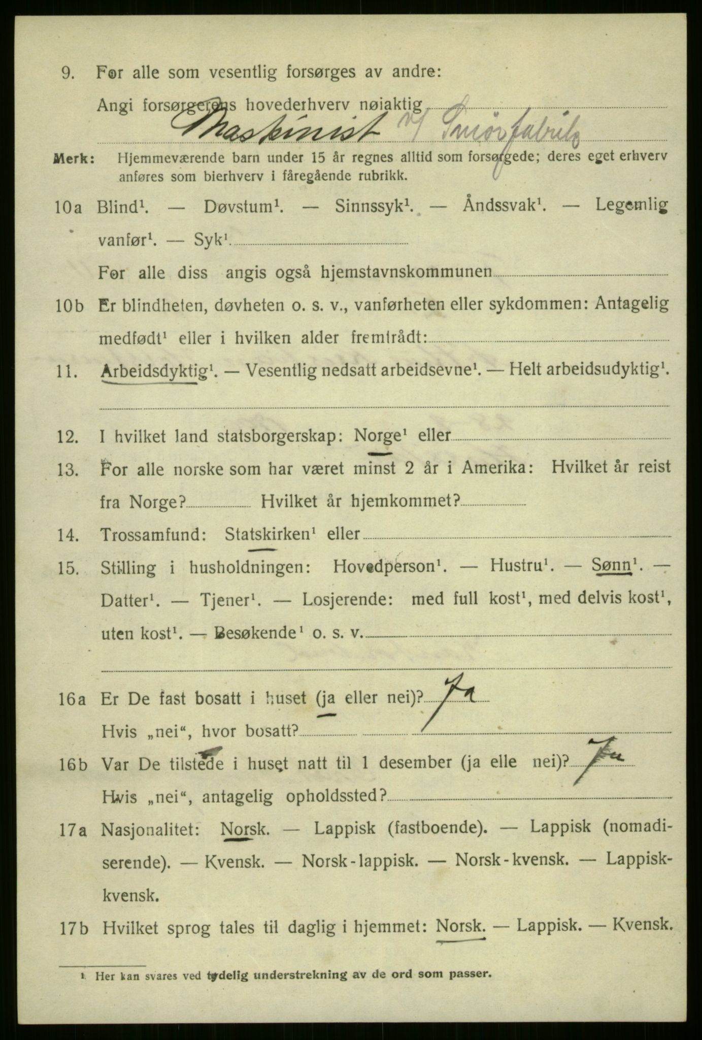 SATØ, 1920 census for Tromsø, 1920, p. 23042