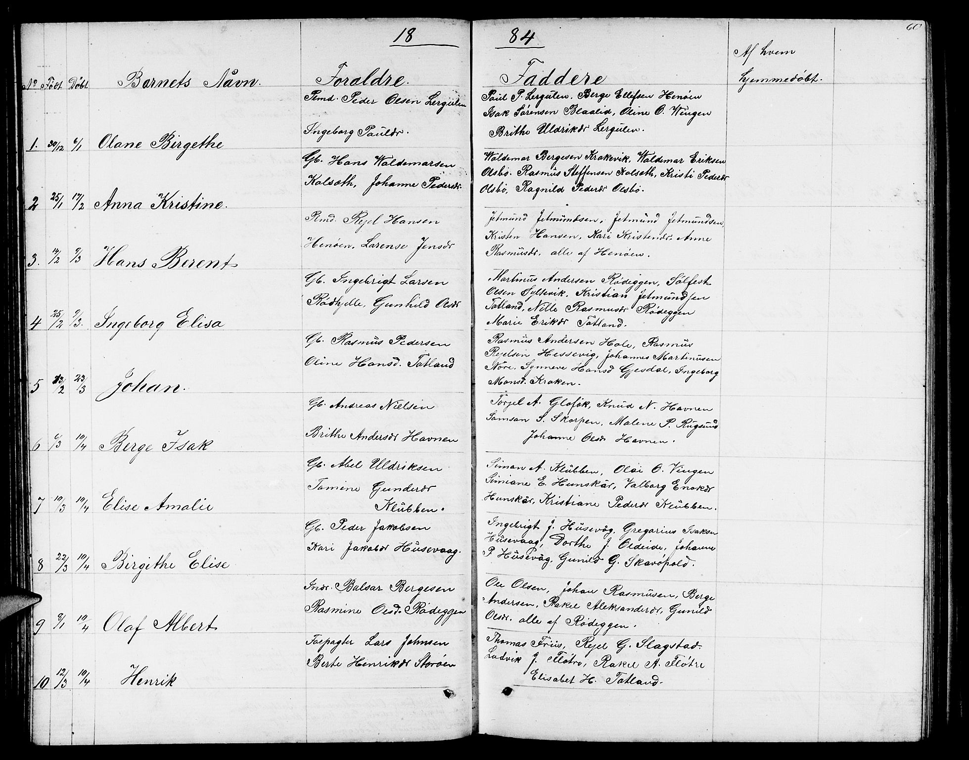 Davik sokneprestembete, AV/SAB-A-79701/H/Hab/Habc/L0001: Parish register (copy) no. C 1, 1866-1888, p. 60