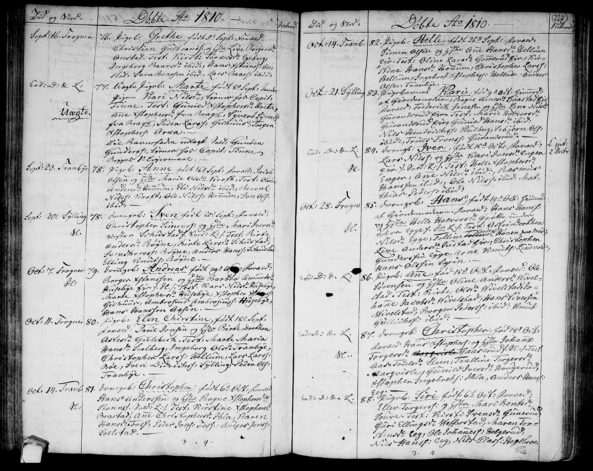 Lier kirkebøker, SAKO/A-230/F/Fa/L0007: Parish register (official) no. I 7, 1794-1813, p. 227