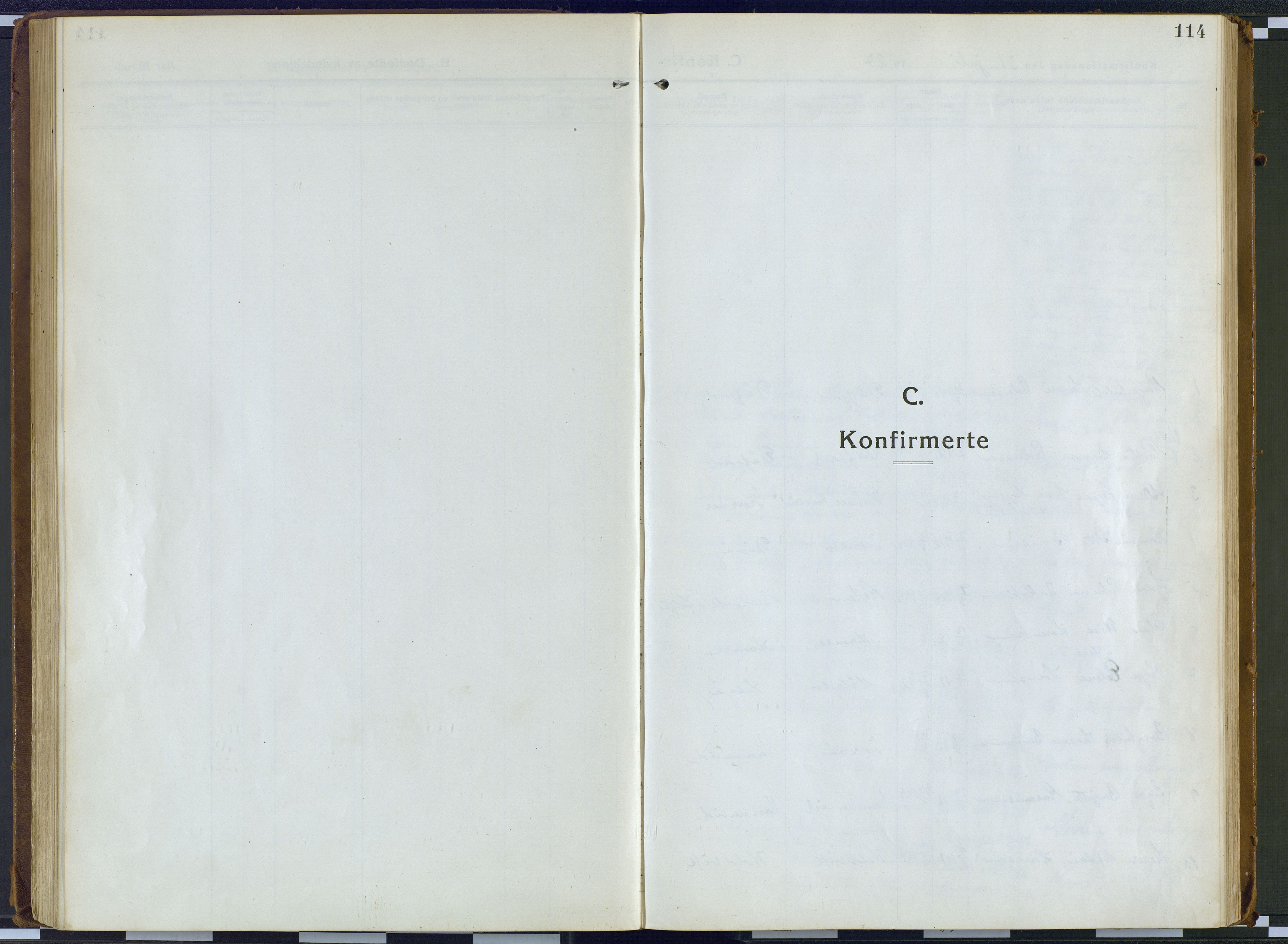 Karlsøy sokneprestembete, AV/SATØ-S-1299/H/Ha/Haa/L0016kirke: Parish register (official) no. 16, 1916-1934, p. 114