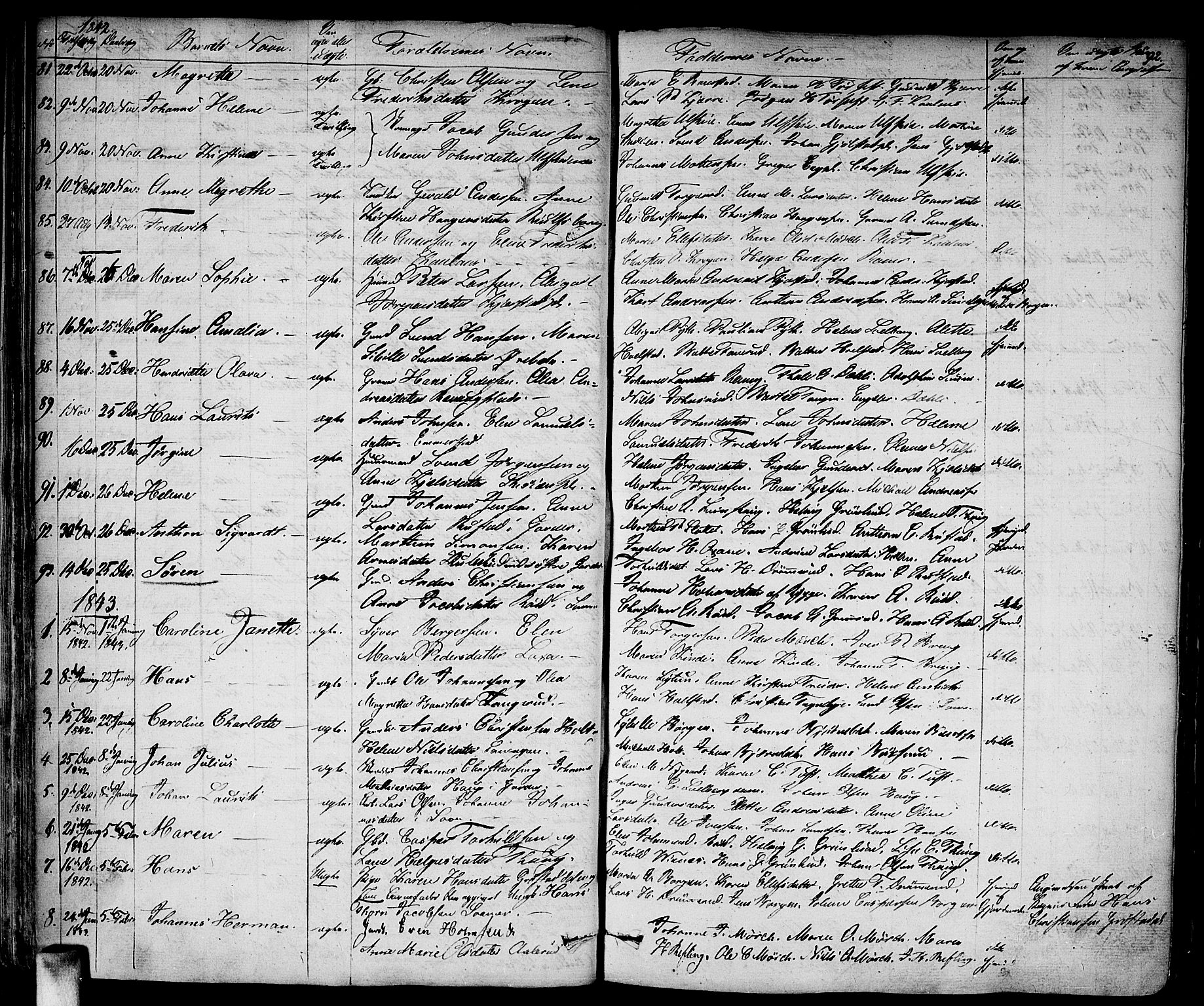 Vestby prestekontor Kirkebøker, AV/SAO-A-10893/F/Fa/L0006: Parish register (official) no. I 6, 1827-1849, p. 92