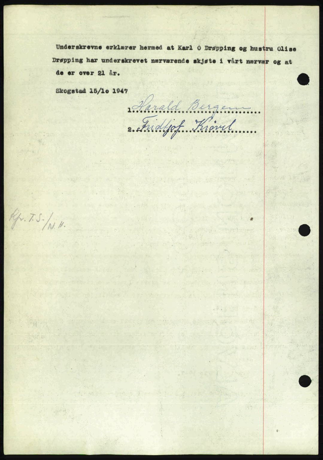 Nordmøre sorenskriveri, AV/SAT-A-4132/1/2/2Ca: Mortgage book no. A106, 1947-1947, Diary no: : 2426/1947