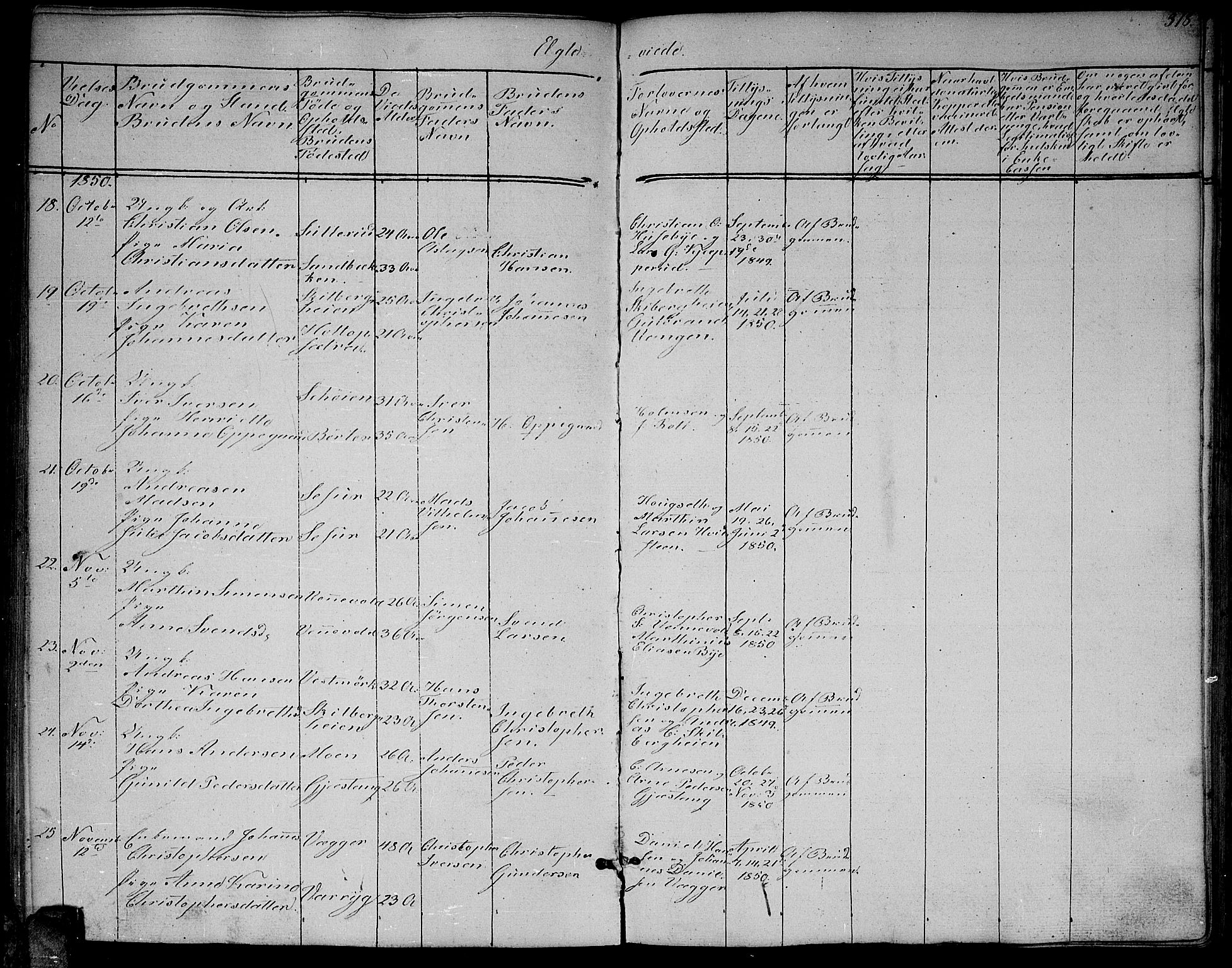 Enebakk prestekontor Kirkebøker, SAO/A-10171c/G/Ga/L0004: Parish register (copy) no. I 4, 1850-1866, p. 318