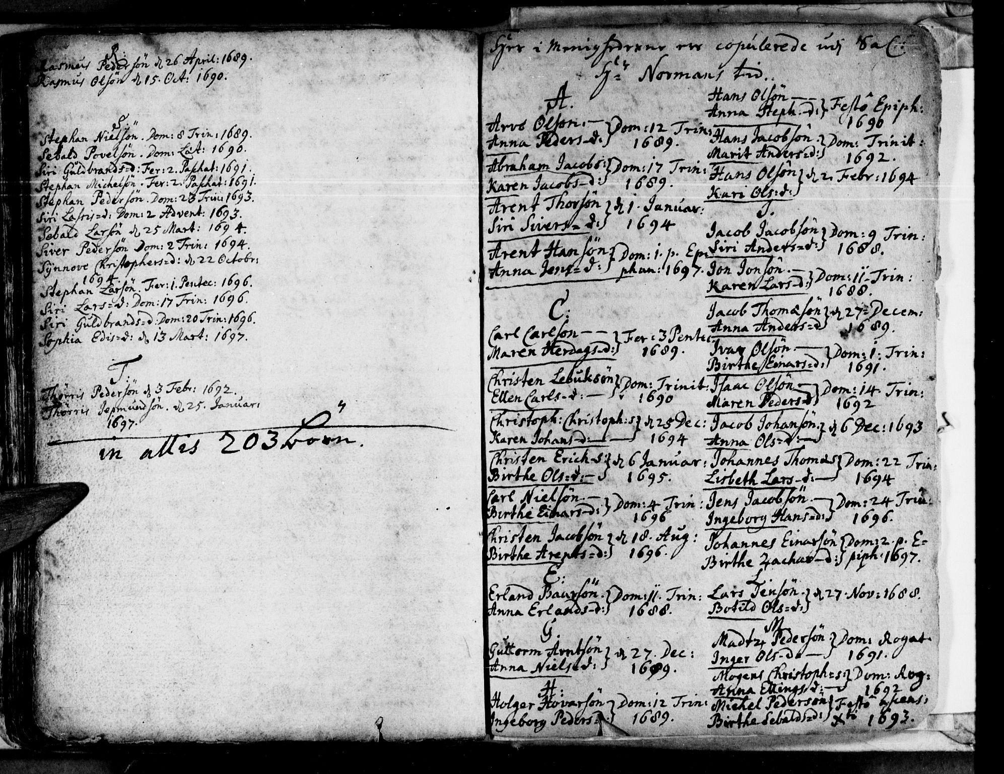 Ministerialprotokoller, klokkerbøker og fødselsregistre - Nordland, SAT/A-1459/853/L0763: Parish register (official) no. 853A02, 1688-1697