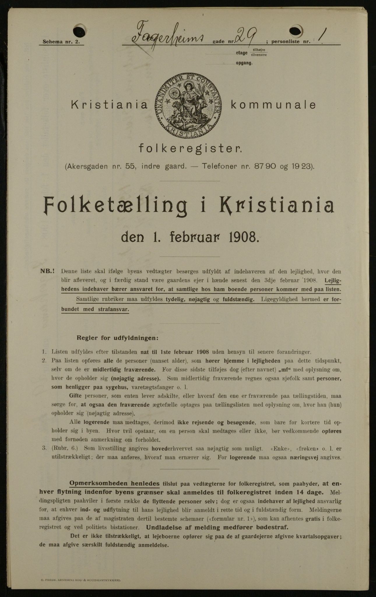 OBA, Municipal Census 1908 for Kristiania, 1908, p. 21044