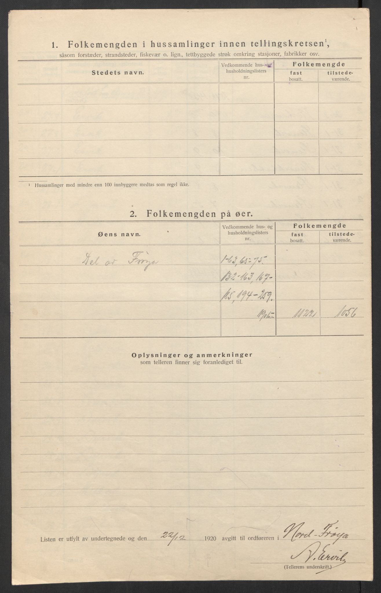 SAT, 1920 census for Nord-Frøya, 1920, p. 14