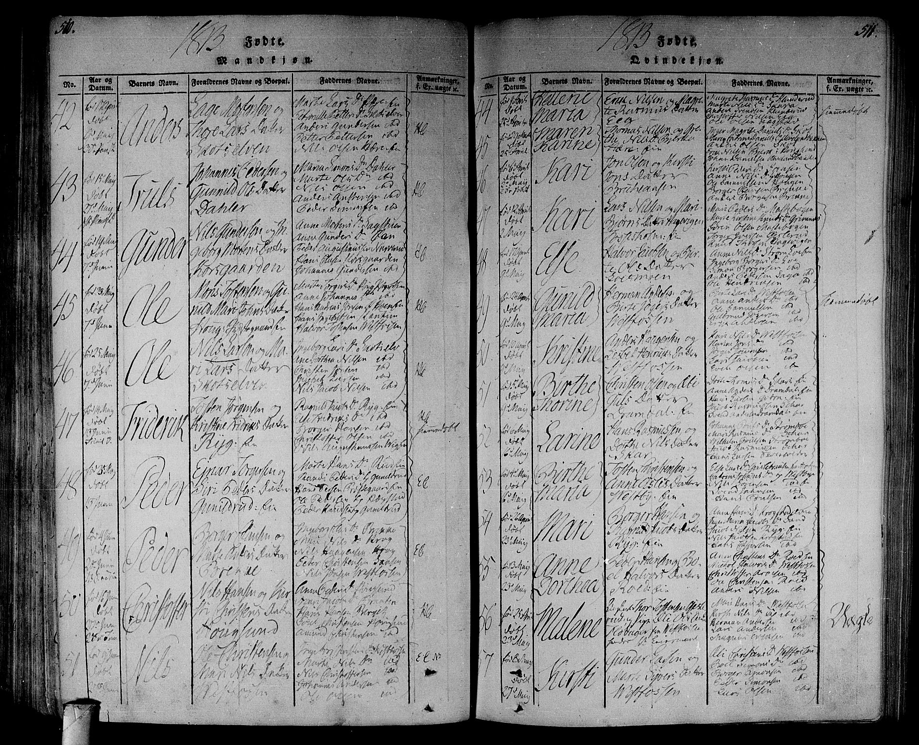 Eiker kirkebøker, AV/SAKO-A-4/F/Fa/L0010: Parish register (official) no. I 10, 1806-1815, p. 510-511