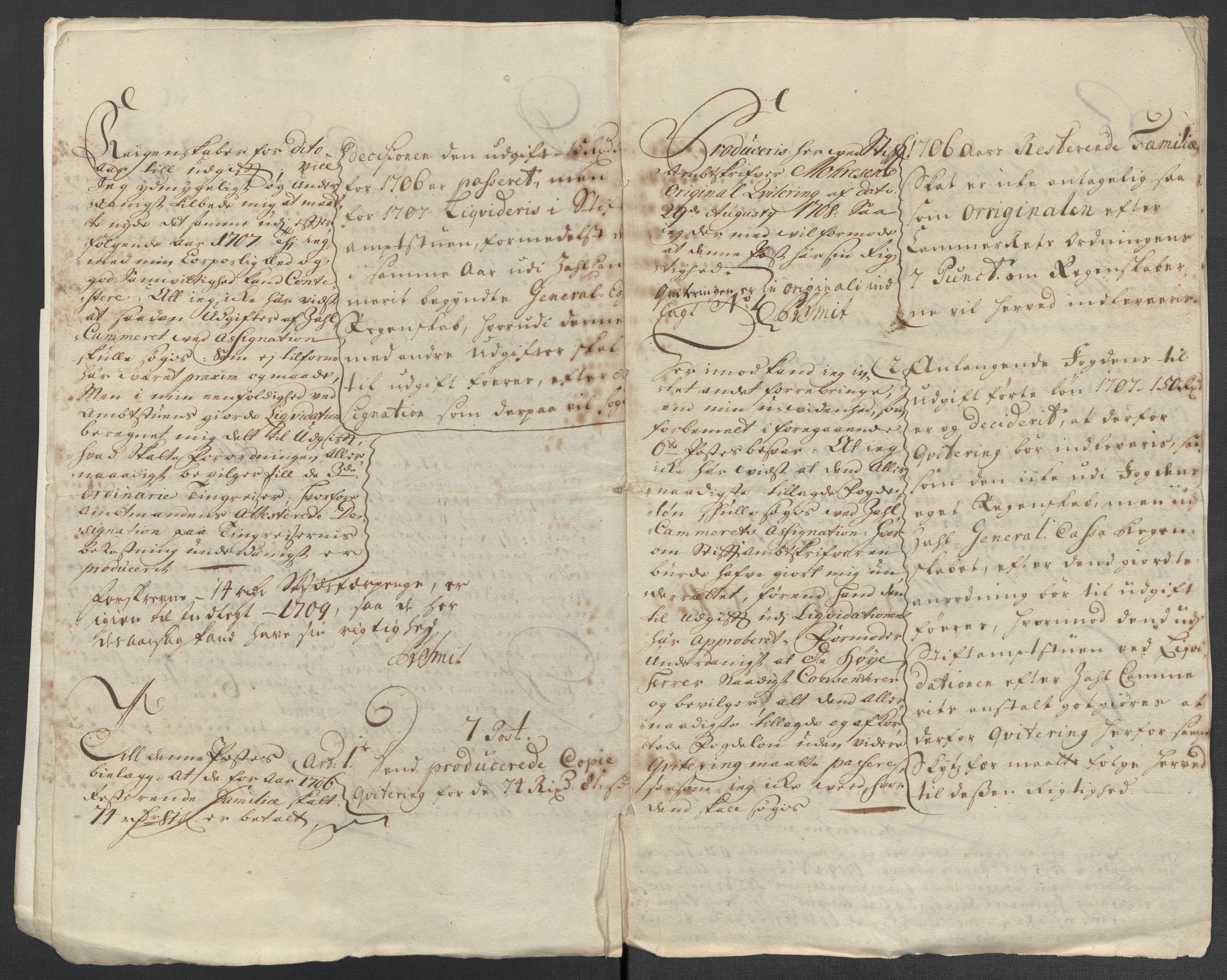 Rentekammeret inntil 1814, Reviderte regnskaper, Fogderegnskap, AV/RA-EA-4092/R65/L4509: Fogderegnskap Helgeland, 1706-1707, p. 316