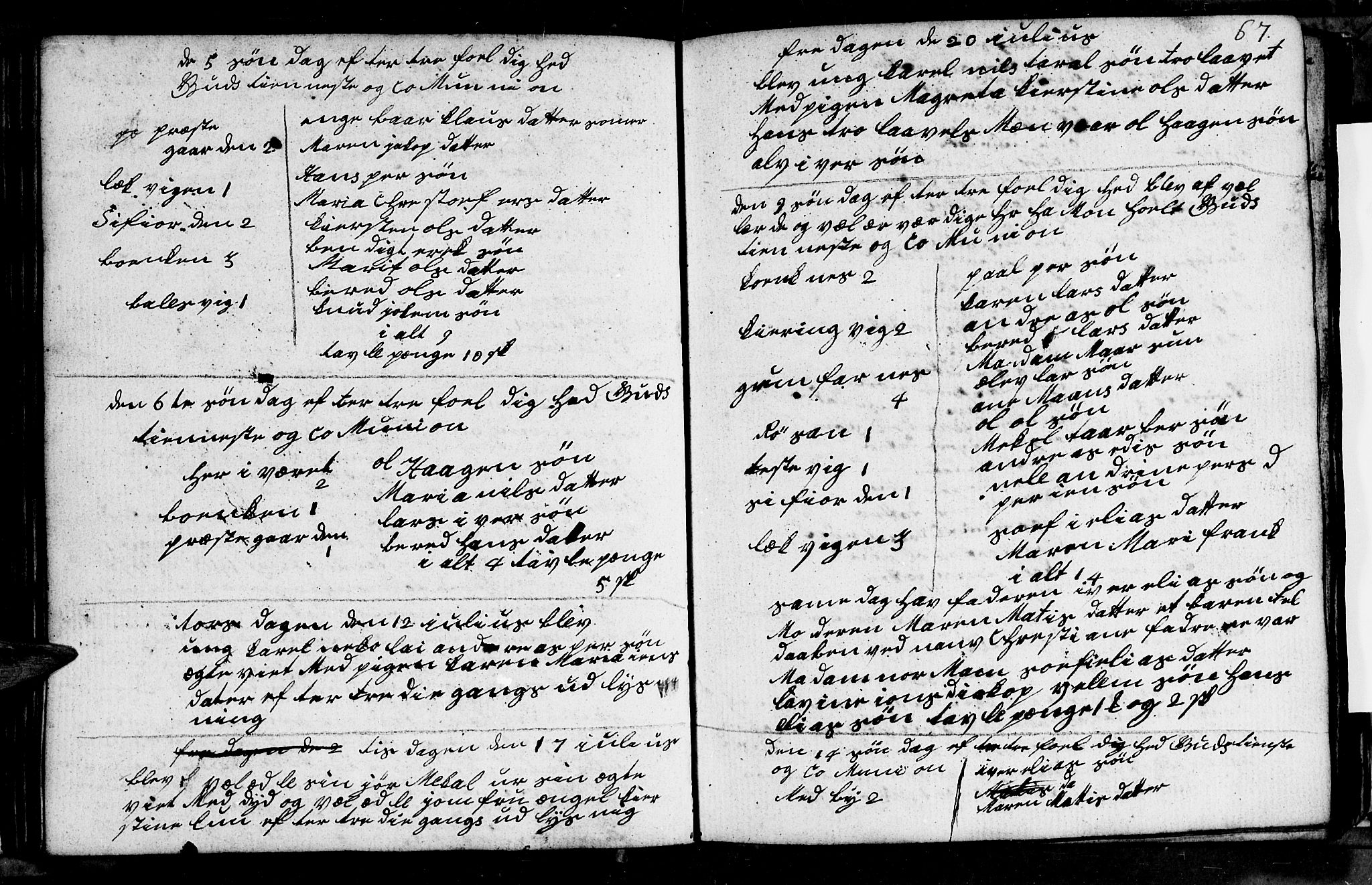 Berg sokneprestkontor, SATØ/S-1318/G/Ga/Gab/L0010klokker: Parish register (copy) no. 10, 1783-1811, p. 67
