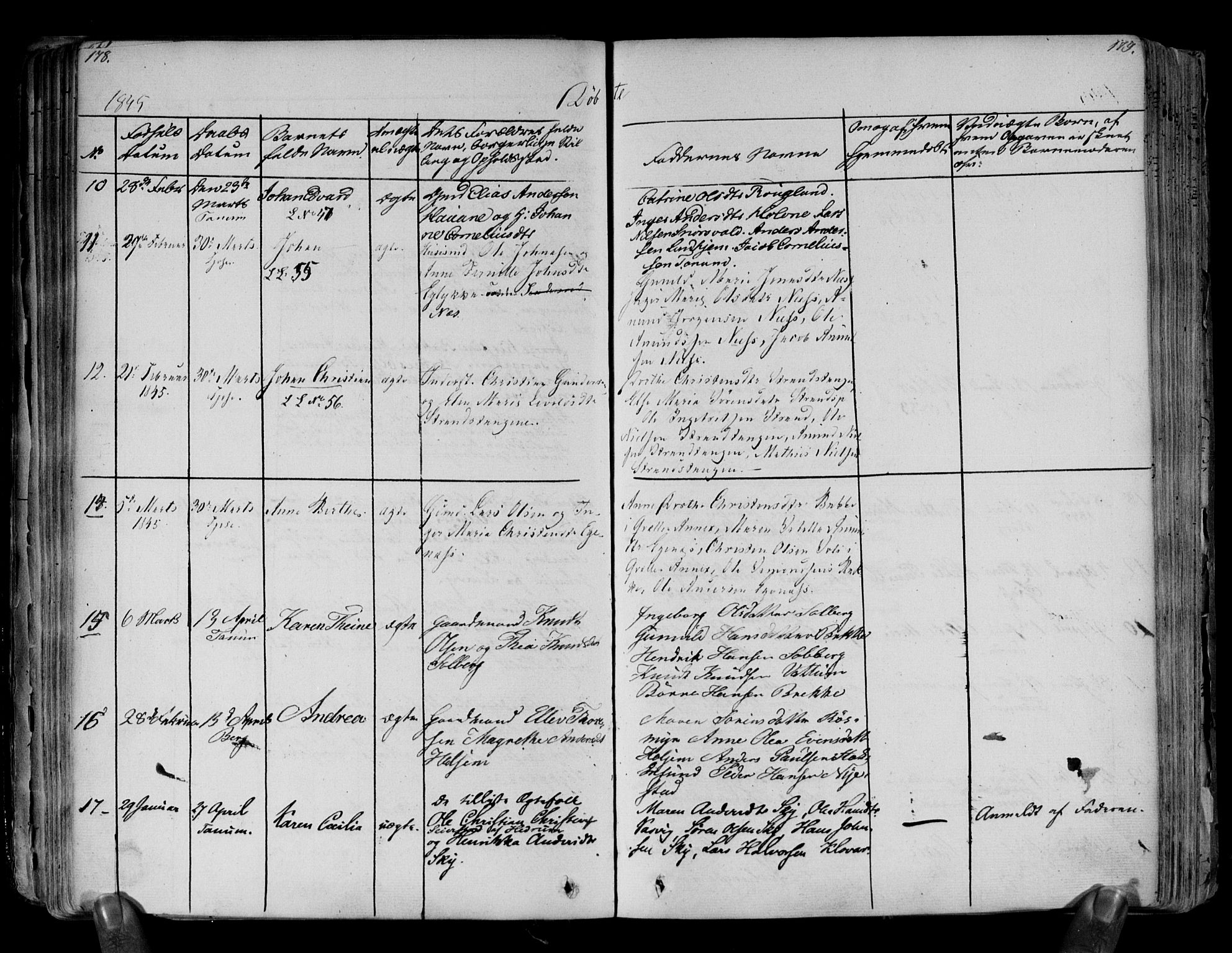 Brunlanes kirkebøker, SAKO/A-342/F/Fa/L0003: Parish register (official) no. I 3, 1834-1845, p. 178-179