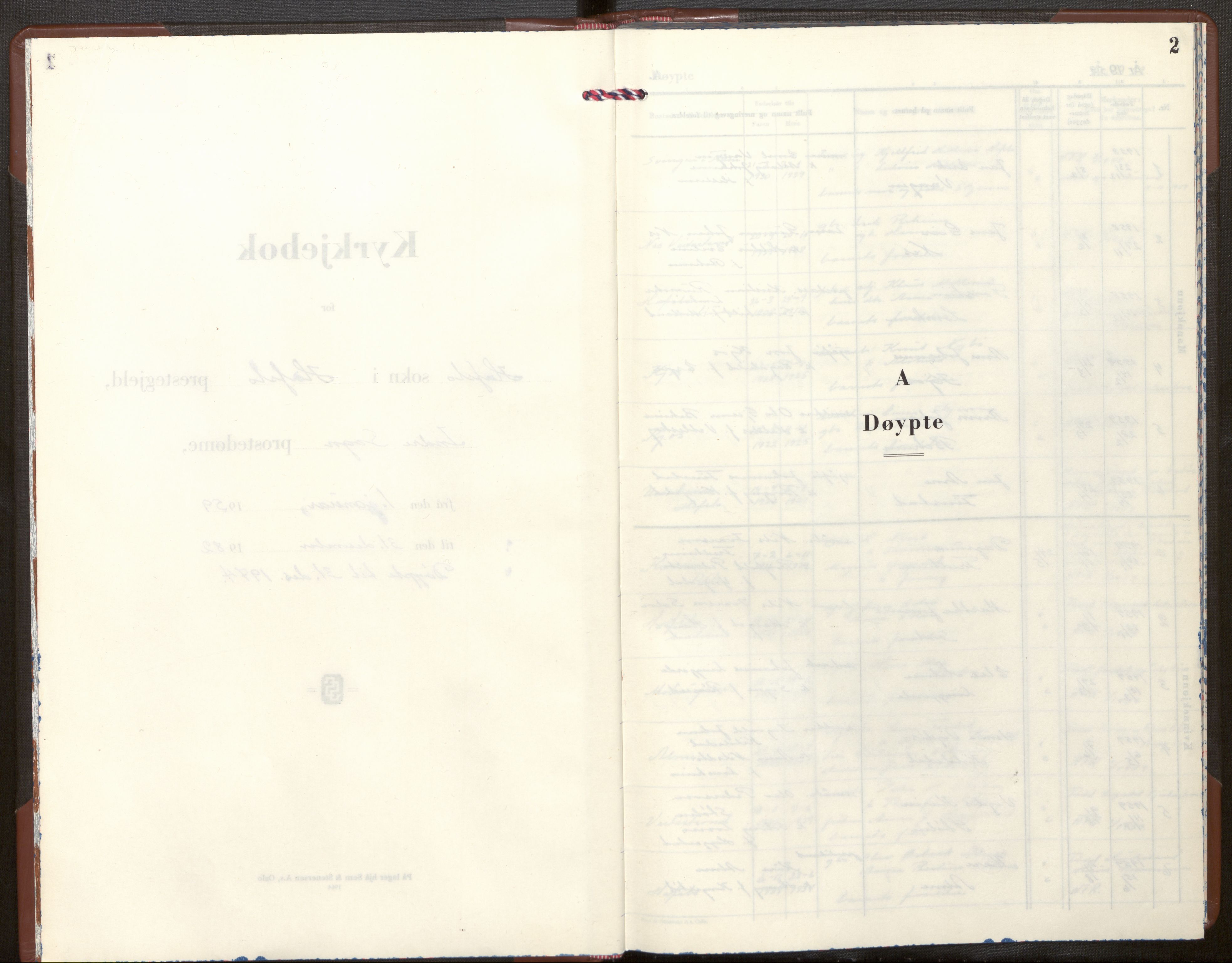 Hafslo sokneprestembete, AV/SAB-A-80301/H/Hab/Habb/L0004: Parish register (copy) no. B 4, 1959-1982, p. 2