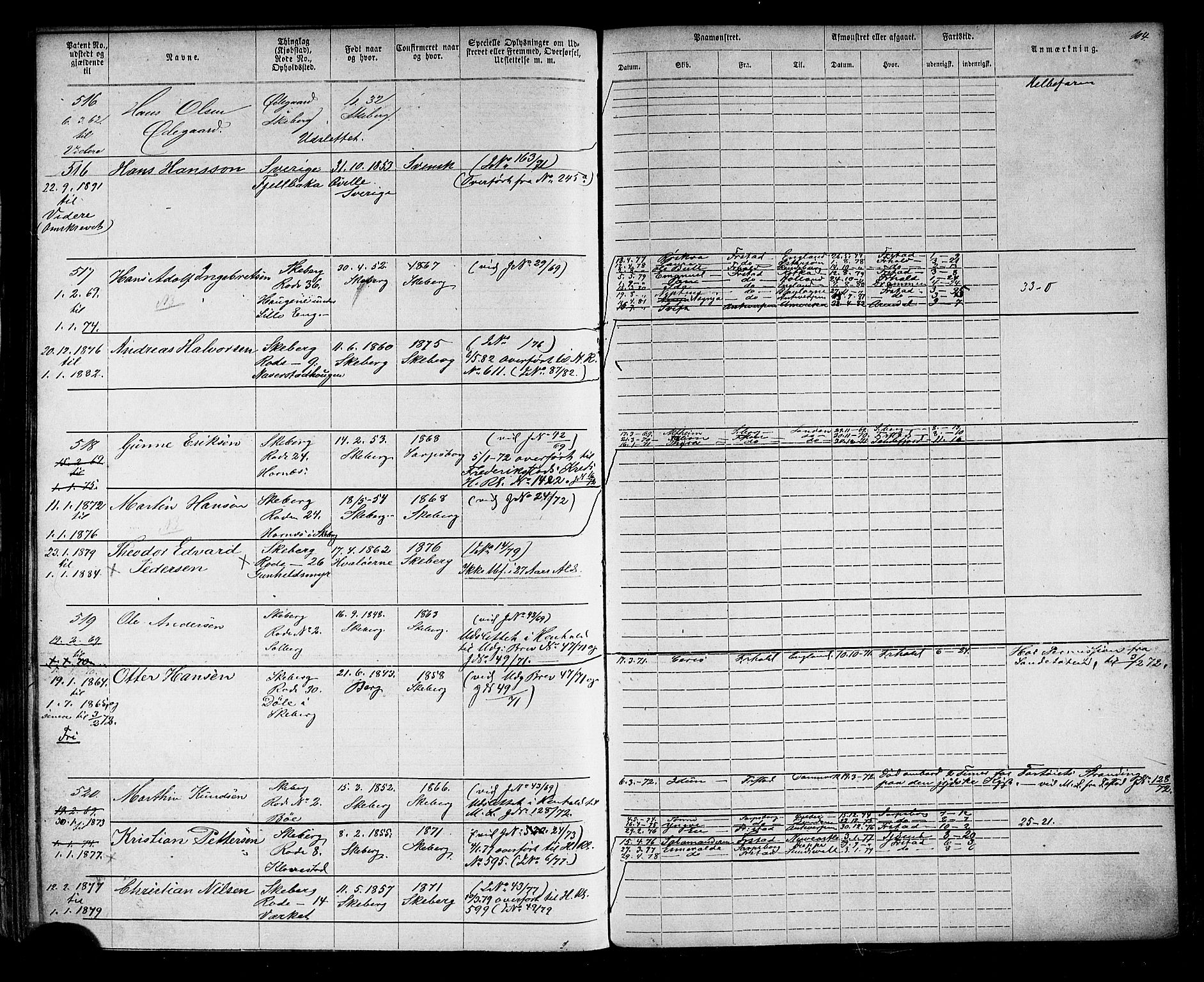 Halden mønstringskontor, AV/SAO-A-10569a/F/Fc/Fca/L0002: Annotasjonsrulle, 1868-1875, p. 121